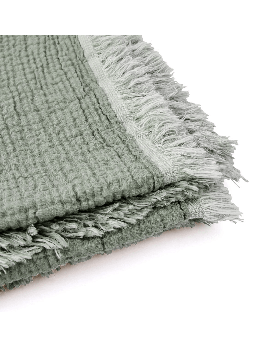 5 Reversible Muslin Throw - Sage, 5 of 6
