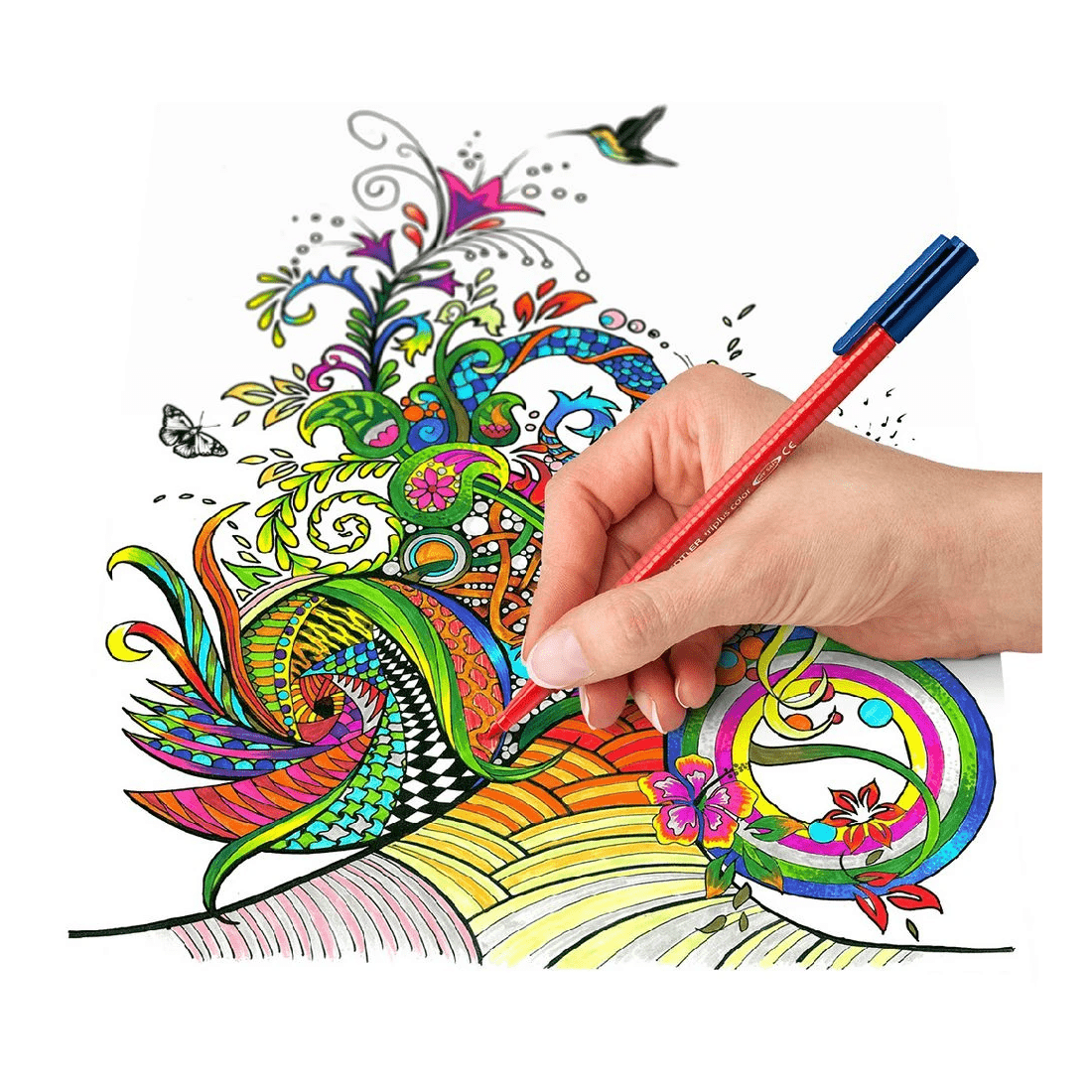 8 Staedtler Triplus Triangular Coloured Fibre Markers 10 Pack, 8 of 9