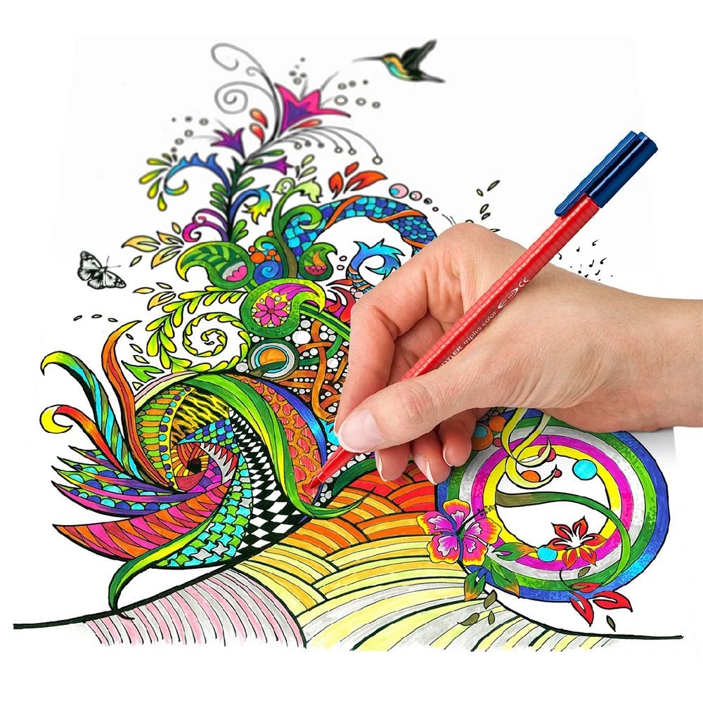 8 Staedtler Triplus Triangular Coloured Fibre Markers 10 Pack, 8 of 9