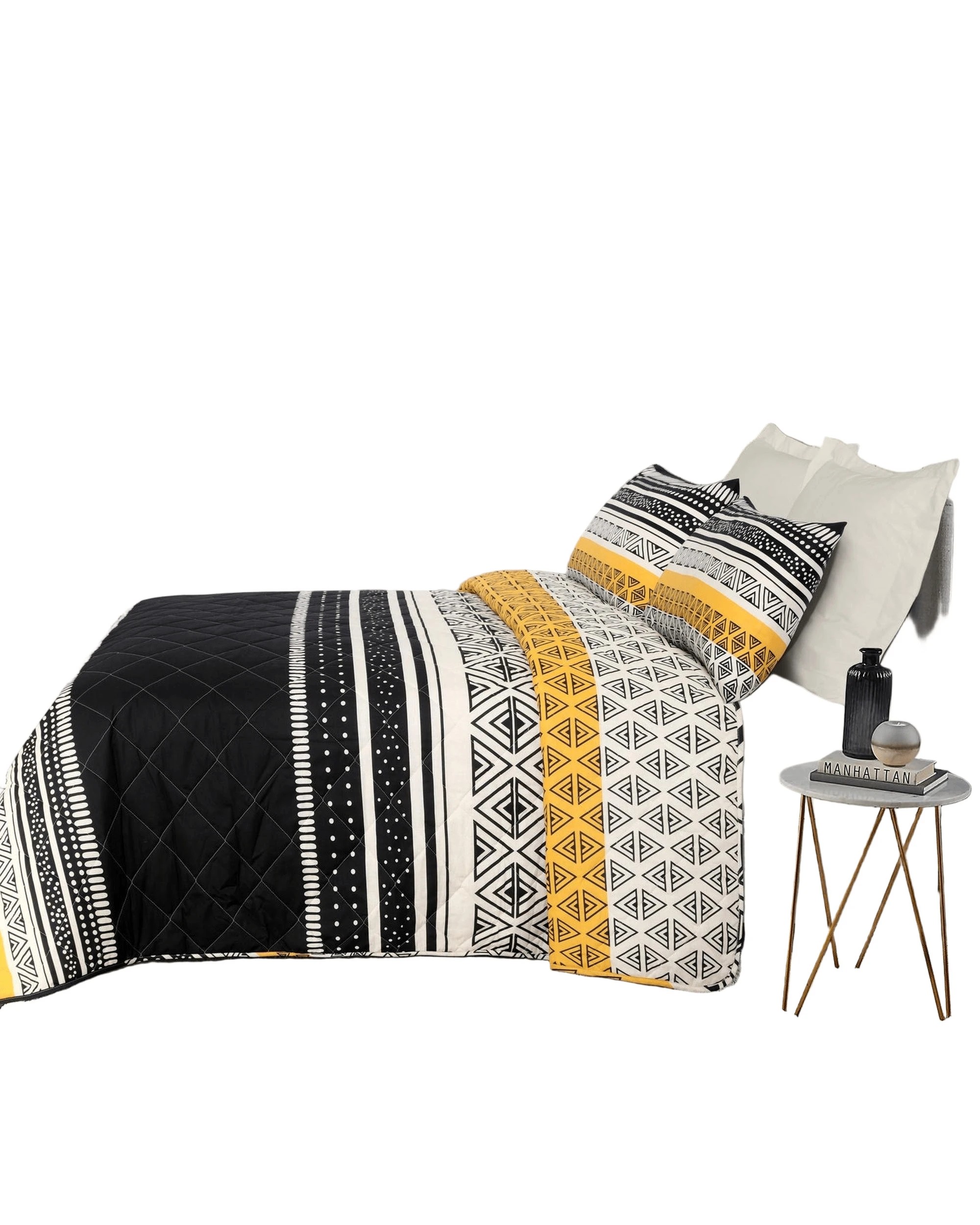 1 Amsons Pure Cotton Bedspread Set - King Bed - Multi, 1 of 2