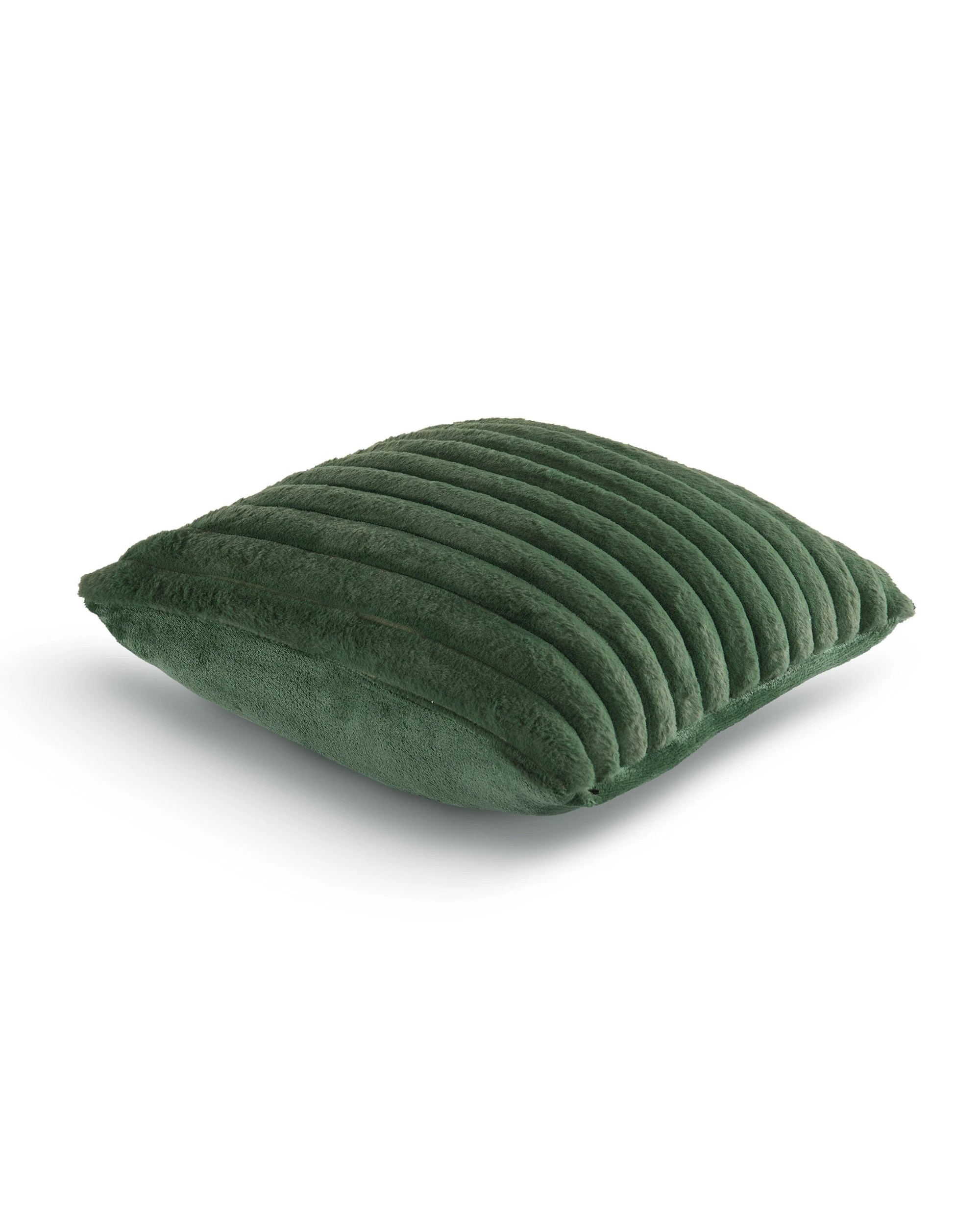 2 Dreamaker Chunky Embossed Fleece Cushion 50x50cm - Emerald Green, 2 of 5