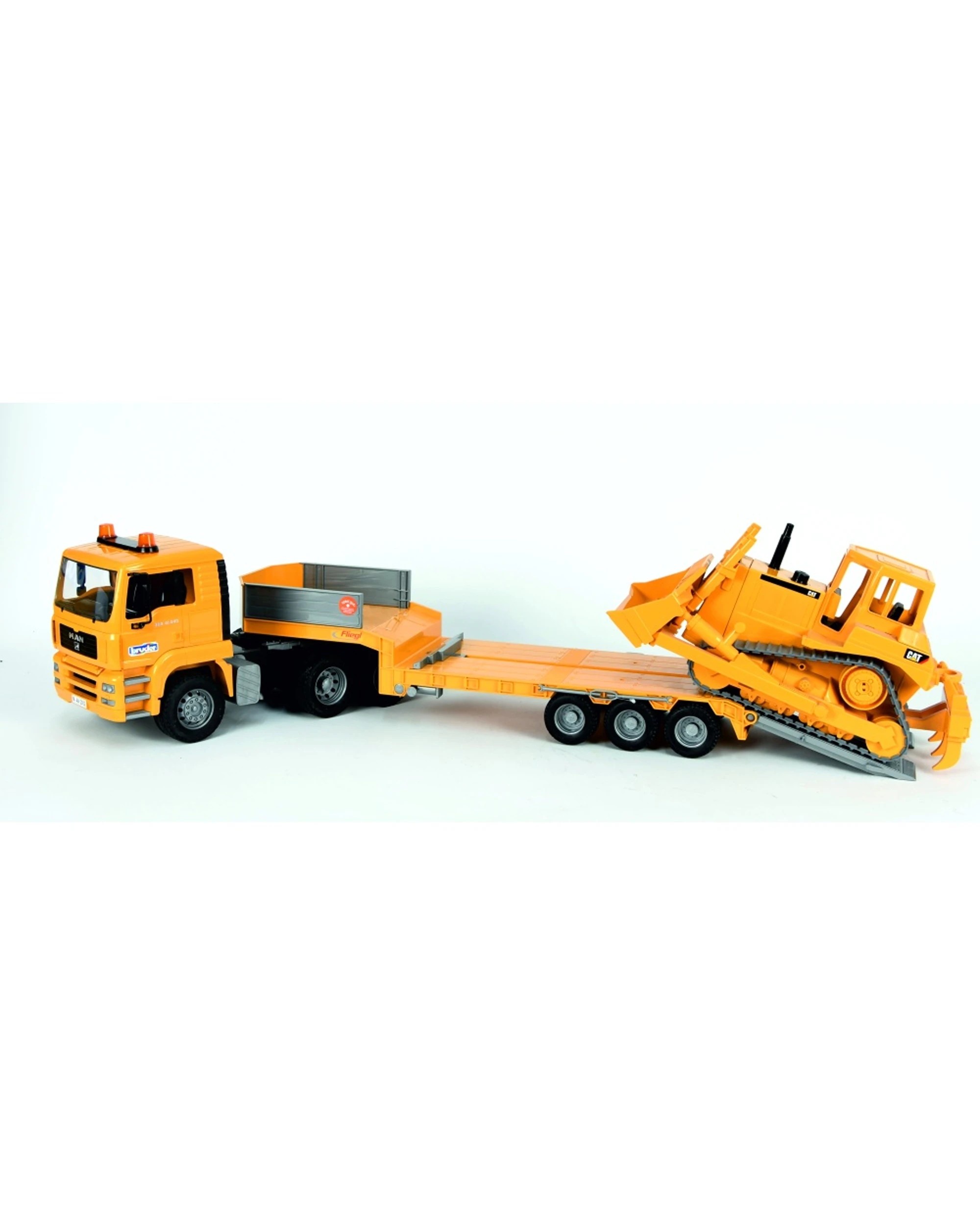 4 Bruder MAN TGA Low Loader With CAT Bulldozer Limited Edition Kids Toy - Yellow, 4 of 4