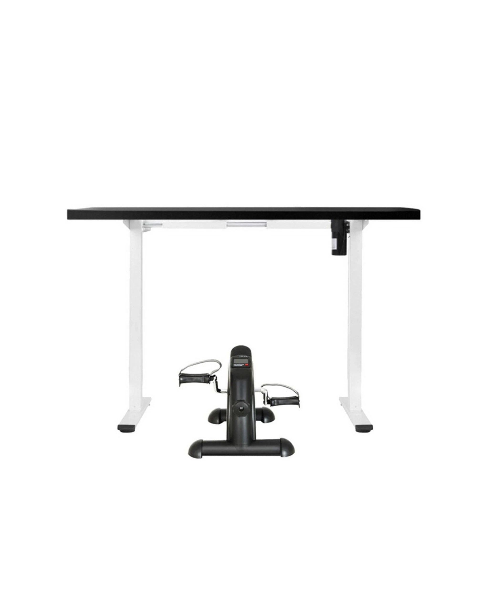 3 140cm Artiss Electric Standing Desk With Mini Pedal Exercise Bike Home Office
 - White, 3 of 3