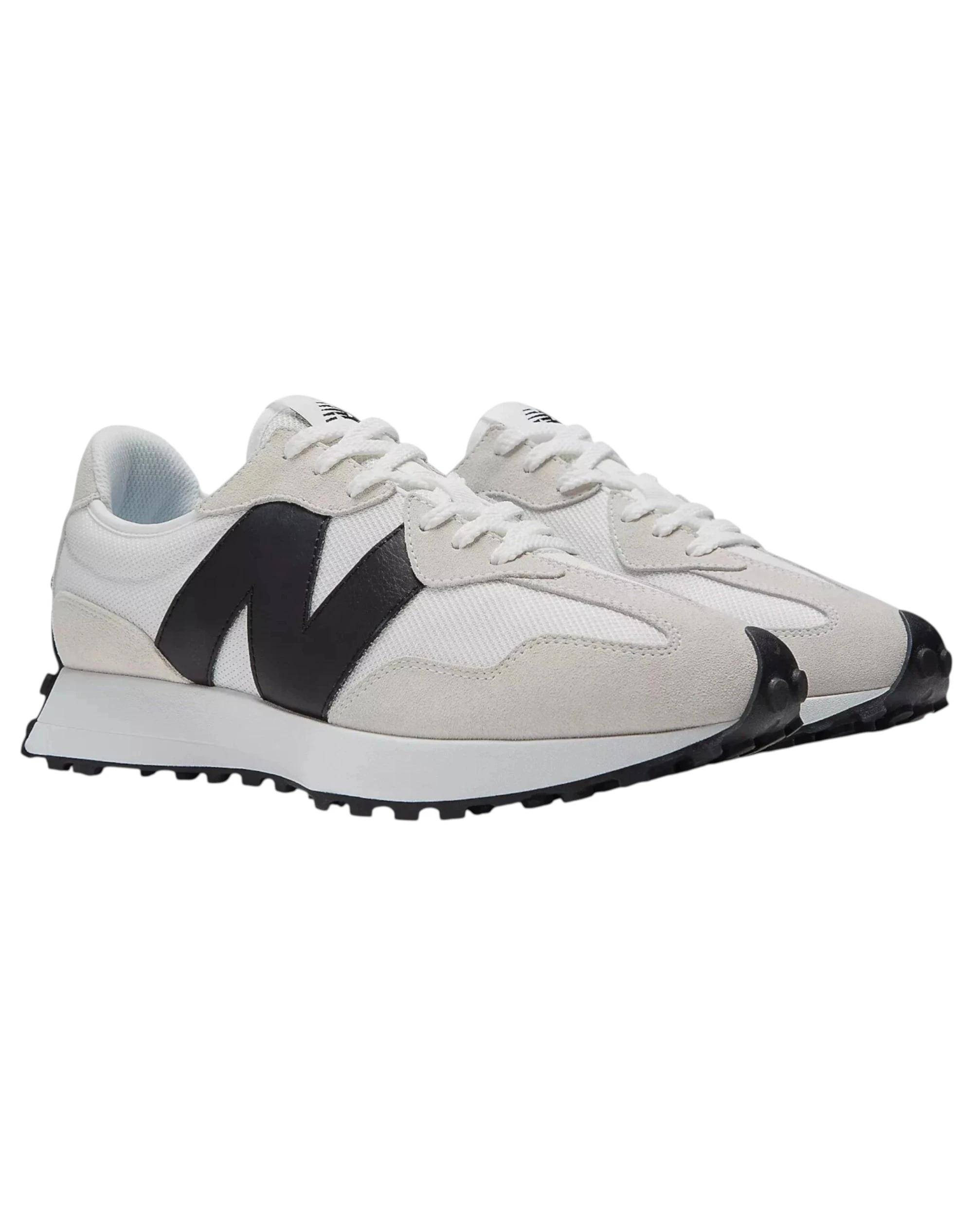 3 New Balance Mens 327 Athletic Shoes WHITE/BLACK, 3 of 6
