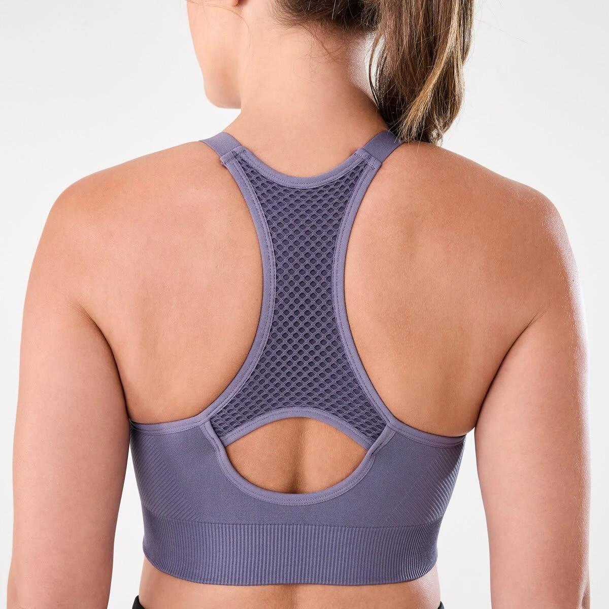6 Active Womens Seamfree Crop Top BLACKBERRY TEA, 6 of 6