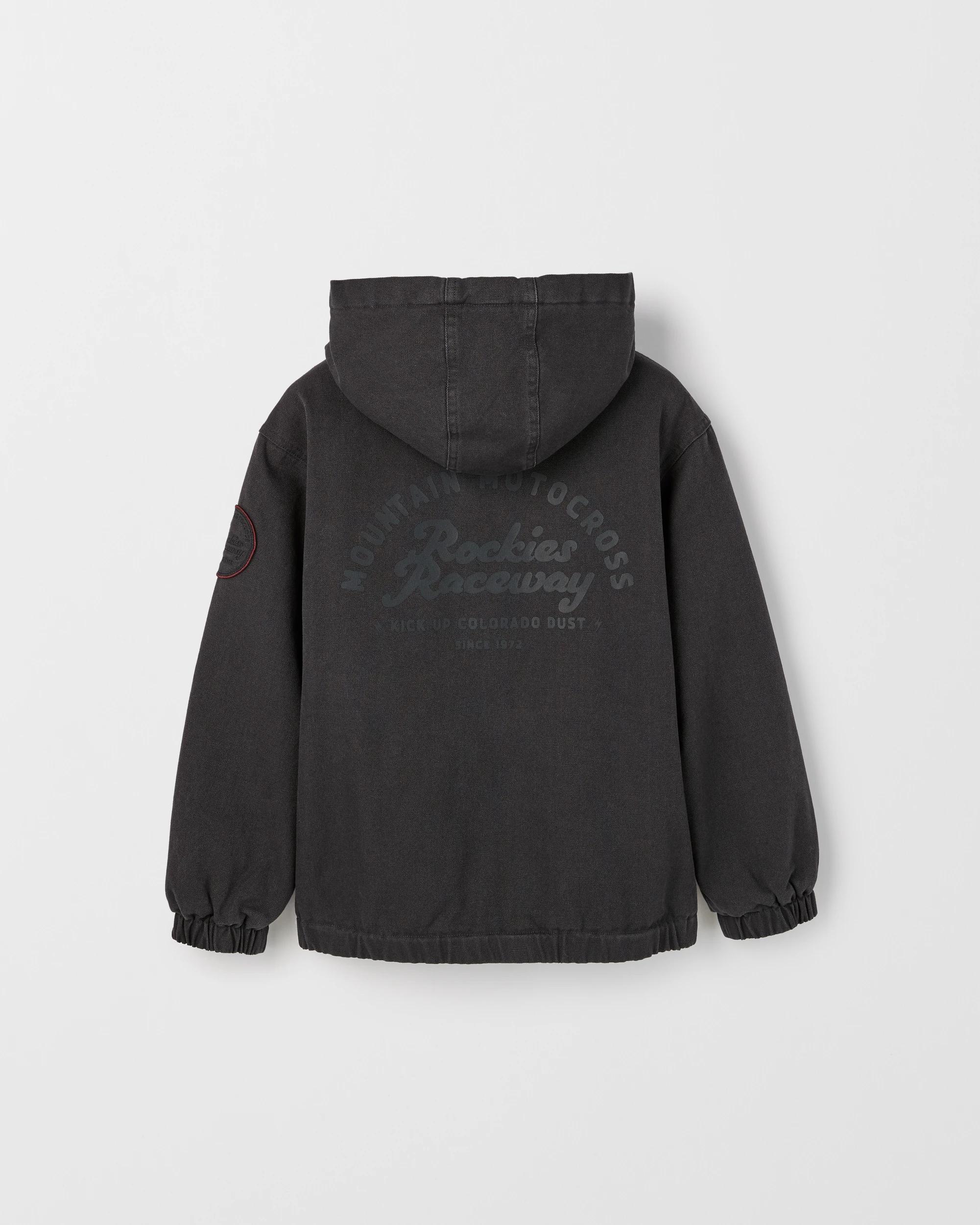 3 Target Kids Australian Cotton Canvas Bomber Jacket CHARCOAL, 3 of 3