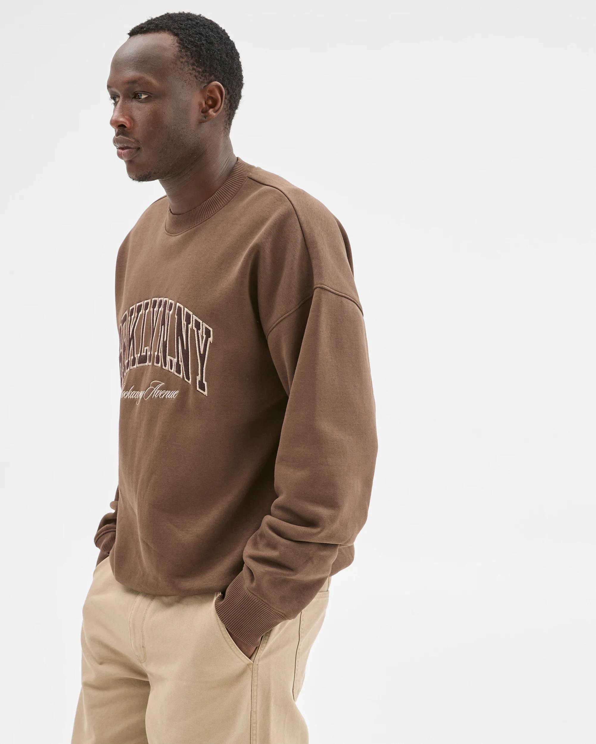 6 Commons Australian Cotton Blend Graphic Jumper CHOC BROWN, 6 of 6