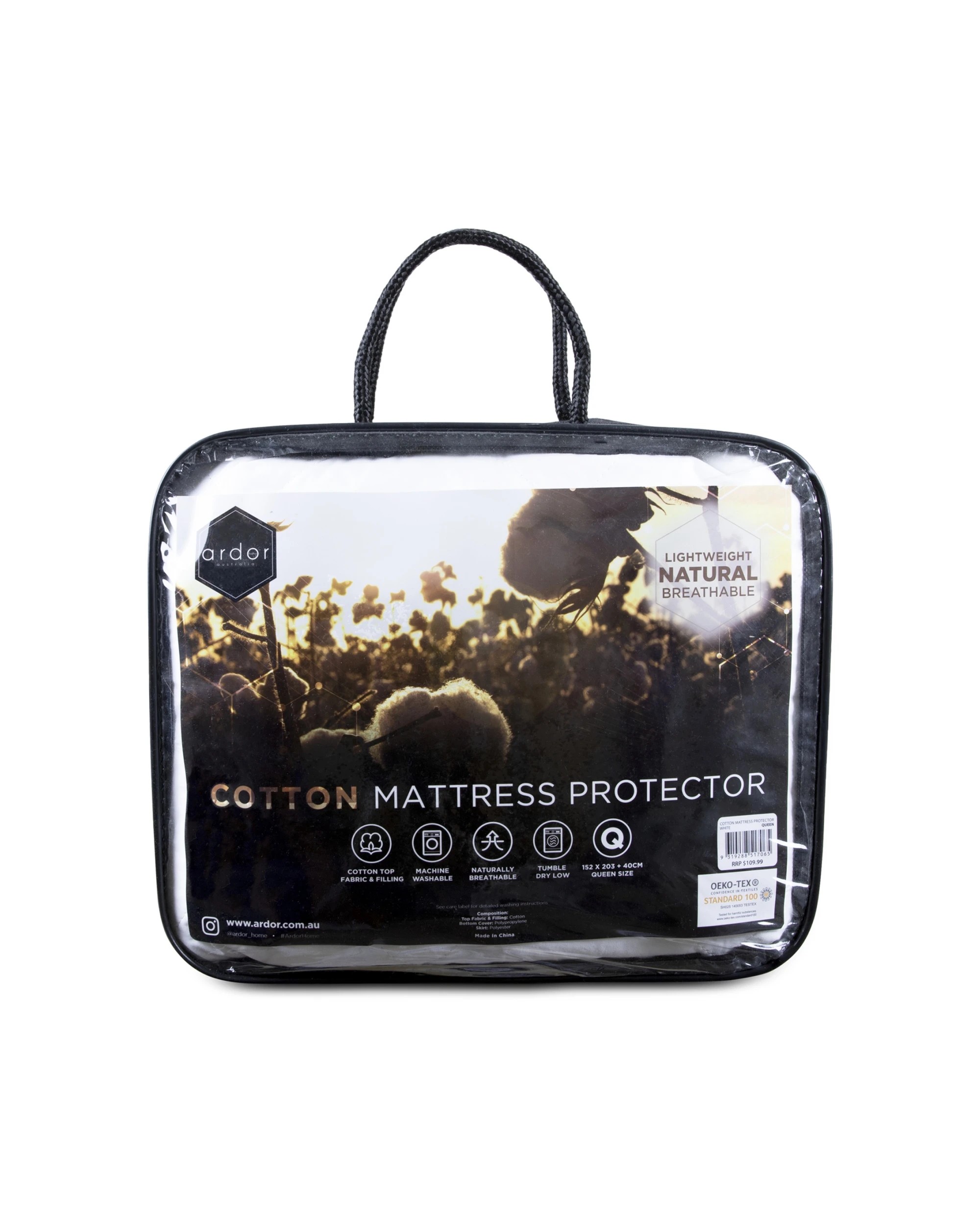 3 ARDOR Mattress Protector Cotton Breathable Single Bed Easy Fit Elastic Skirt
 - Single Bed
 - white, 3 of 3