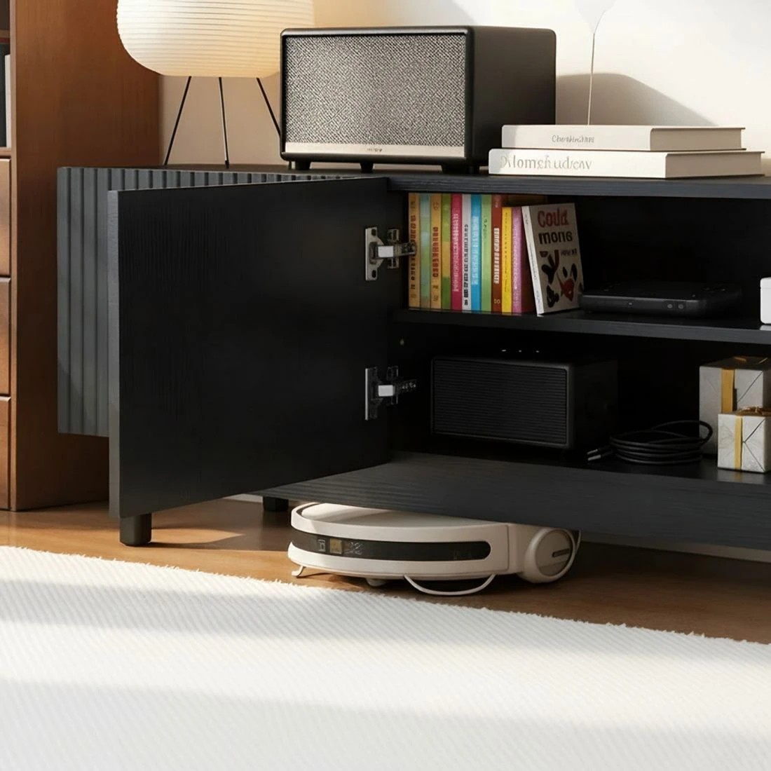 6 Artiss TV Unit Entertainment Unit Storage Cabinet 180cm - Black, 6 of 8