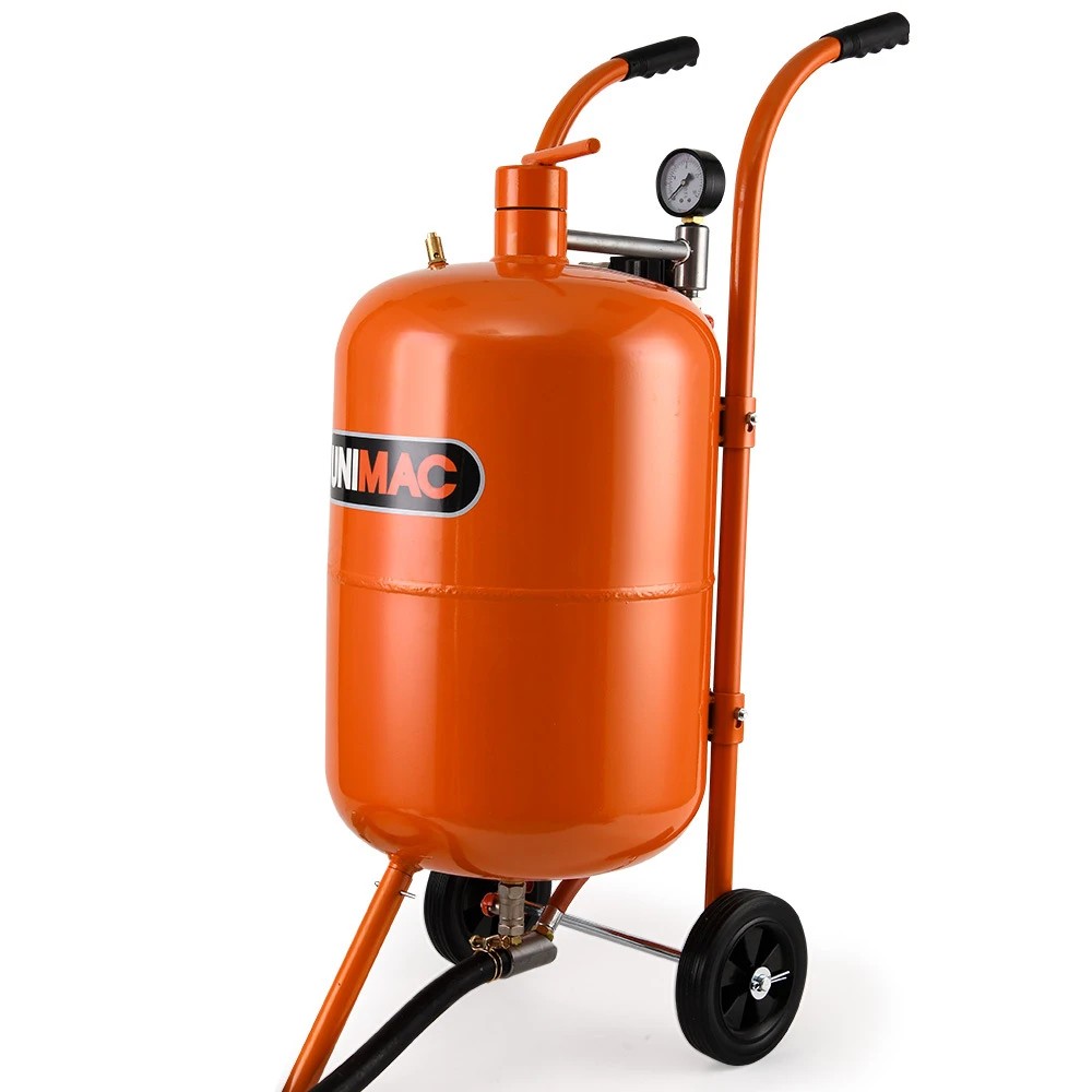1 Unimac 38L Sandblasting Tank, Pressurised Design with Sandblast Gun Set with Hose, 1 of 1