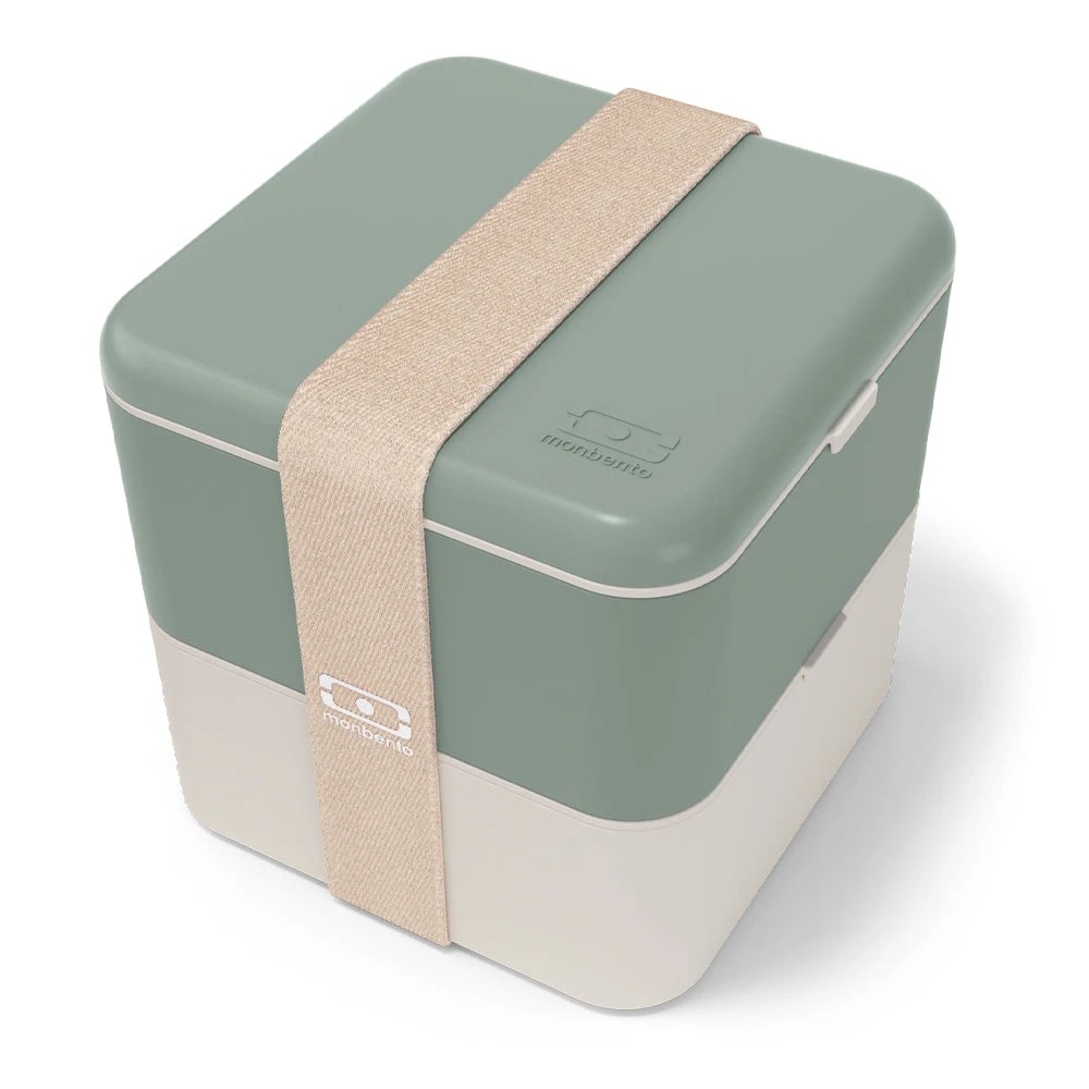 1 Monbento Mb Square Bento Box Bi-Colour - Green - Green, 1 of 5