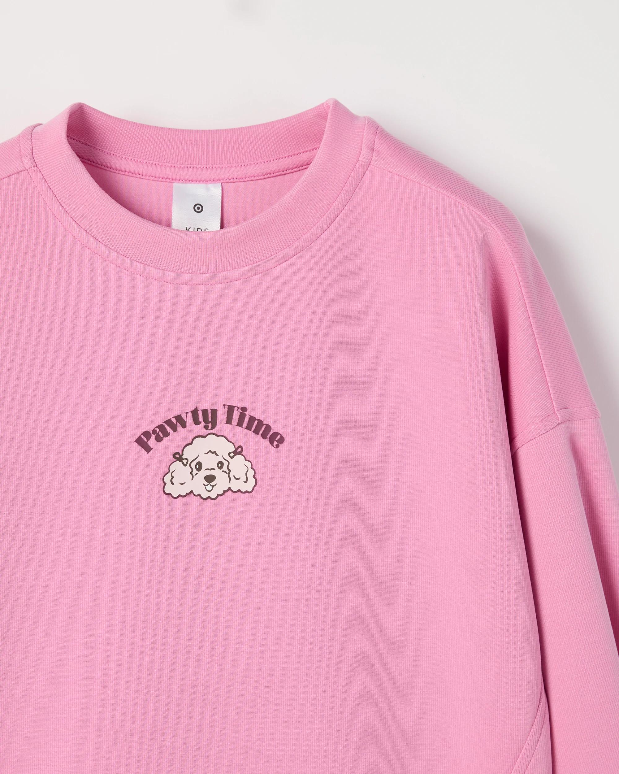 5 Target Kids Sandwash Scuba Crew Neck Top PINK, 5 of 5