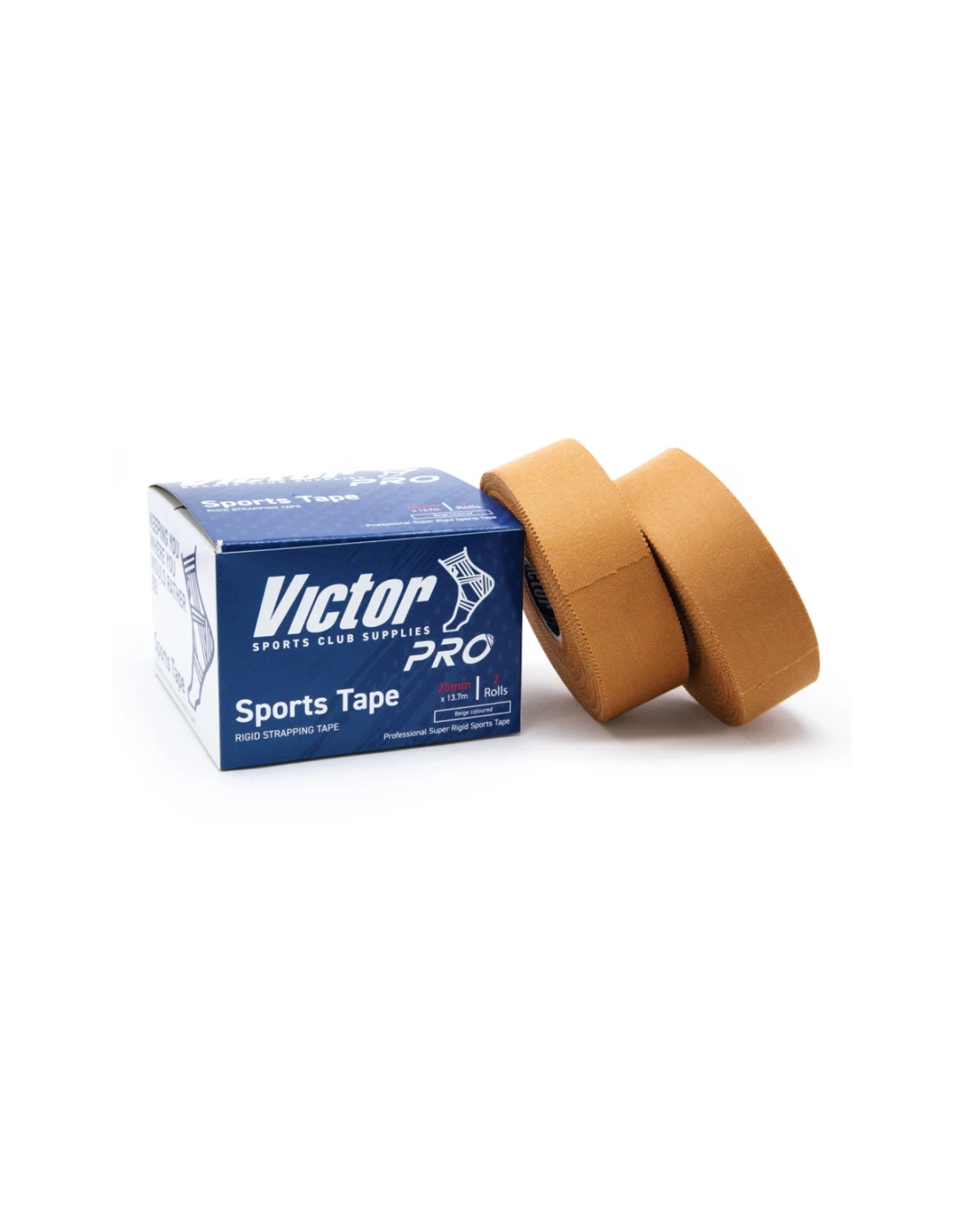1 Victor Sports 2pc Pro Rigid Adhesive Strapping Tape Rolls 25mmx13.7m - Beige, 1 of 1