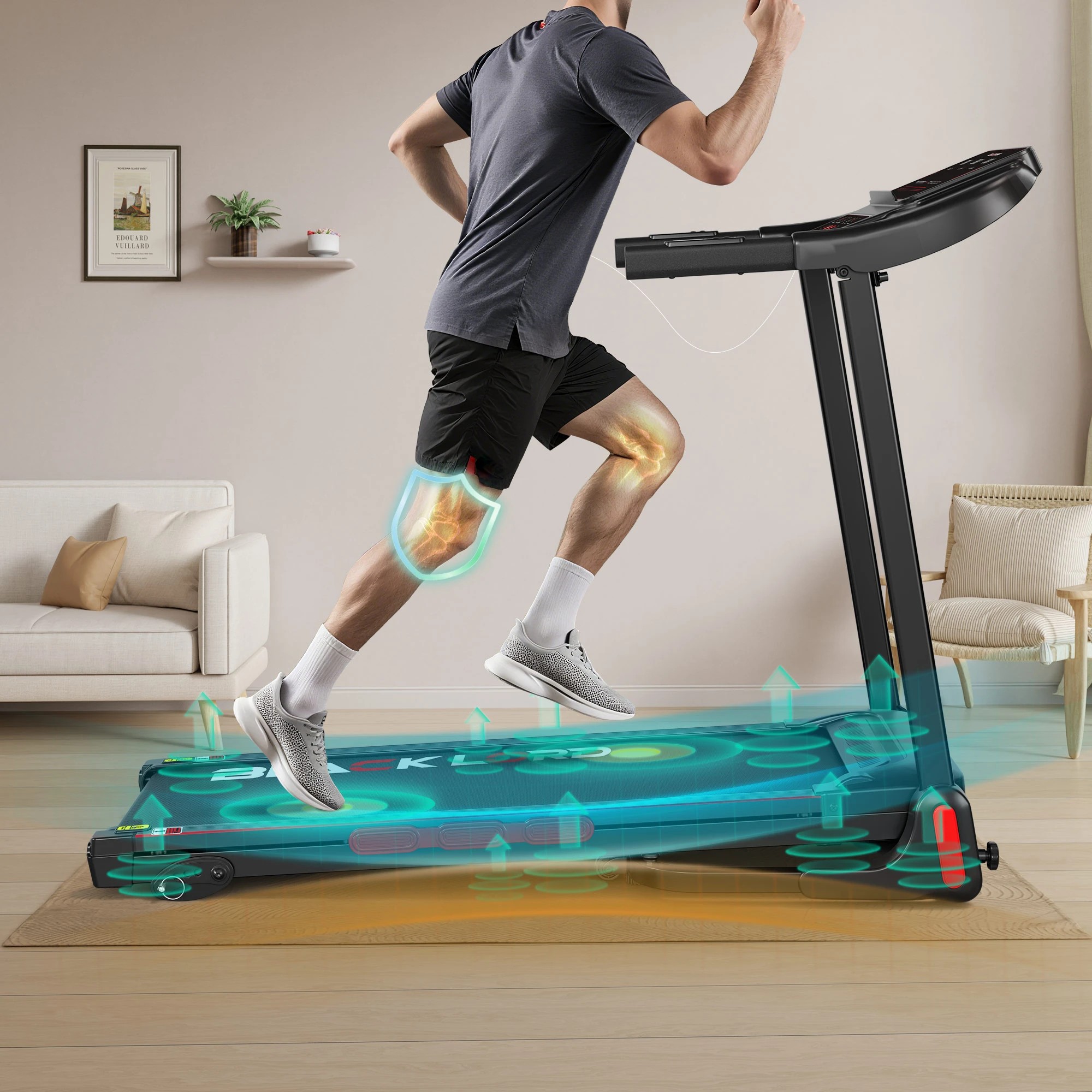 5 Black Lord Treadmill Electric Incline Running Machine - Black, 5 of 7