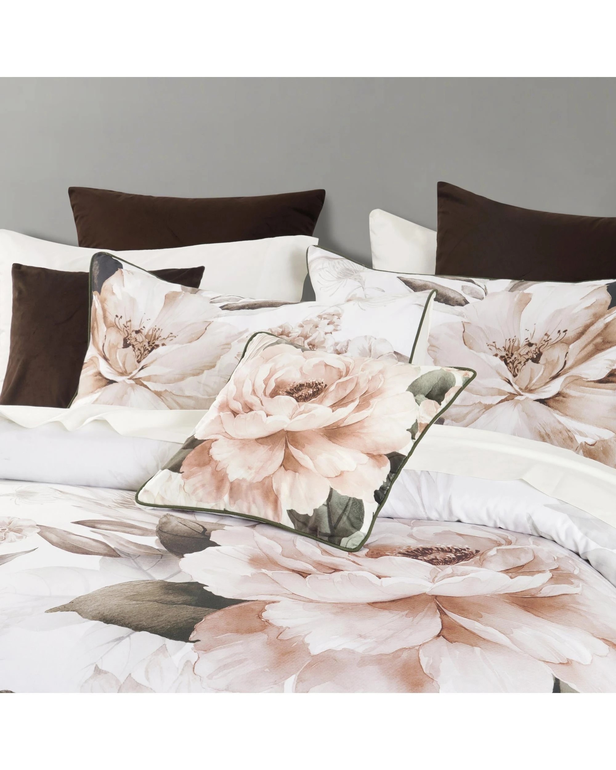 3 Bianca Somerset Double Cotton Sateen Quilt Cover Pillowcase Set Floral - White, 3 of 4