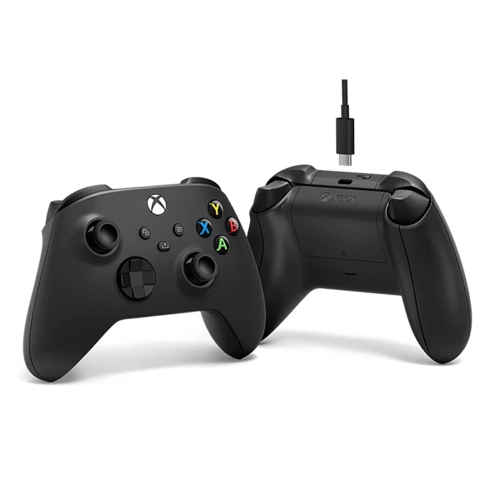 3 Xbox Wireless Controller + USB-C Cable - Black, 3 of 3