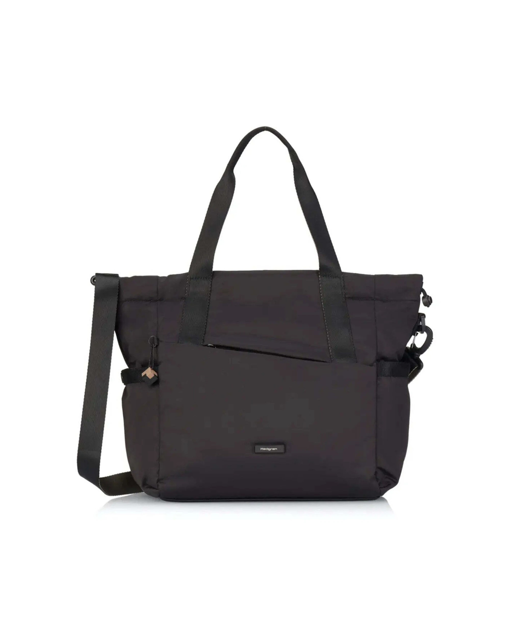 1 Hedgren Galactic Shoulder Bag Tote Water Repellent Polyester - Black, 1 of 7