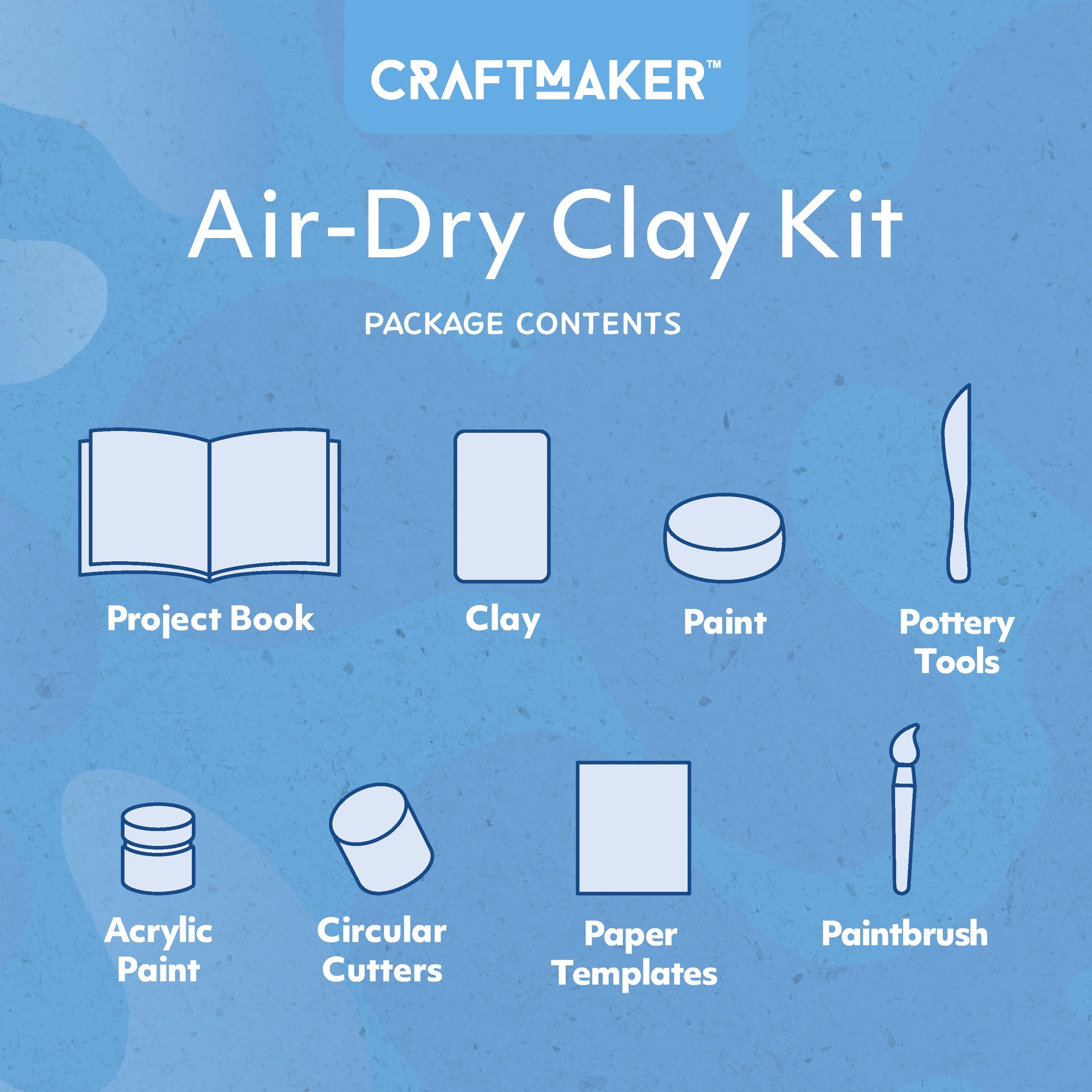 4 Craft Maker Air-Dry Clay Kit, 4 of 8