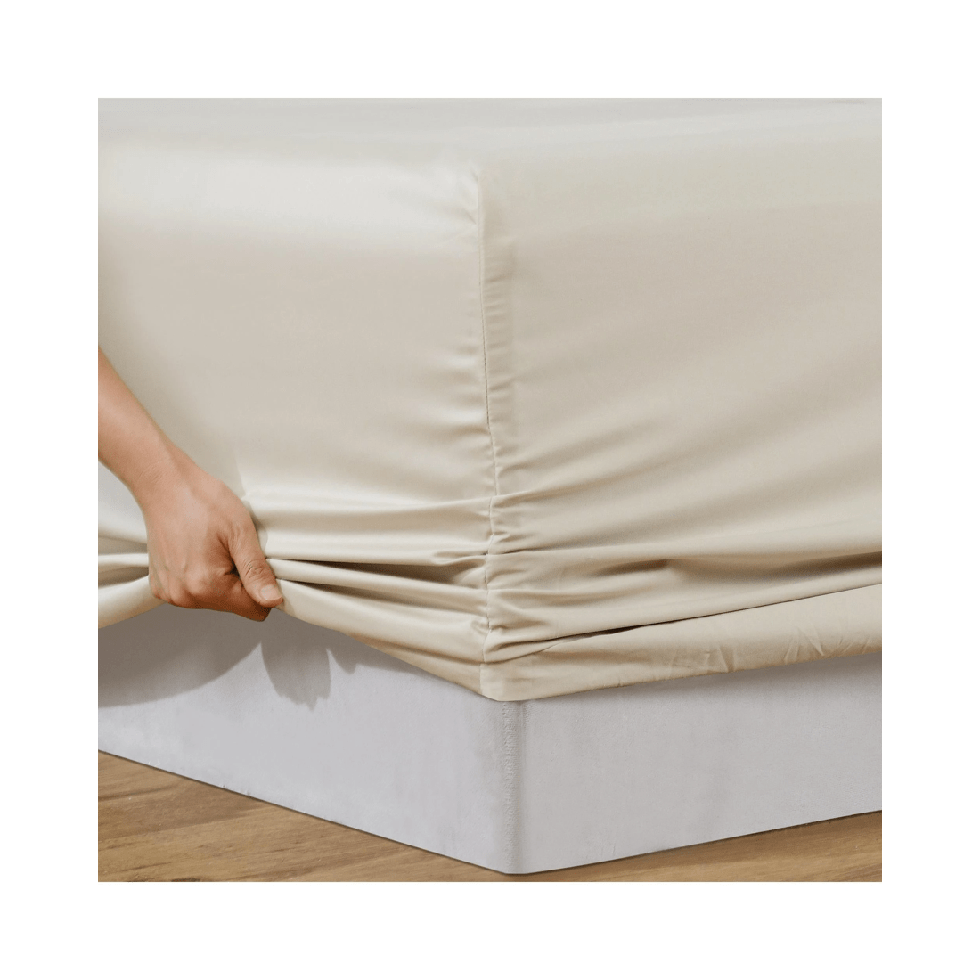 5 Bianca Bedding Rosebank 500 TC Bamboo/Cotton Sateen Mega Sheet Set, King, Sand - Beige, 5 of 10
