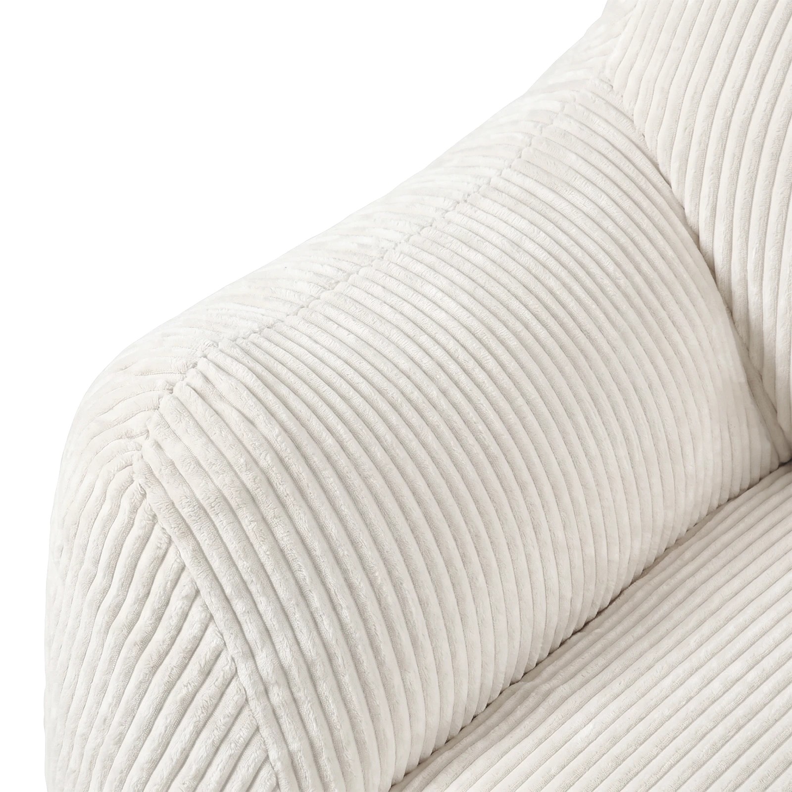 6 Advwin Bean Bag Chair Sofa w/ Armrest Handle Adults Teens Corduroy Lazy Floor Sofa - Beige, 6 of 7