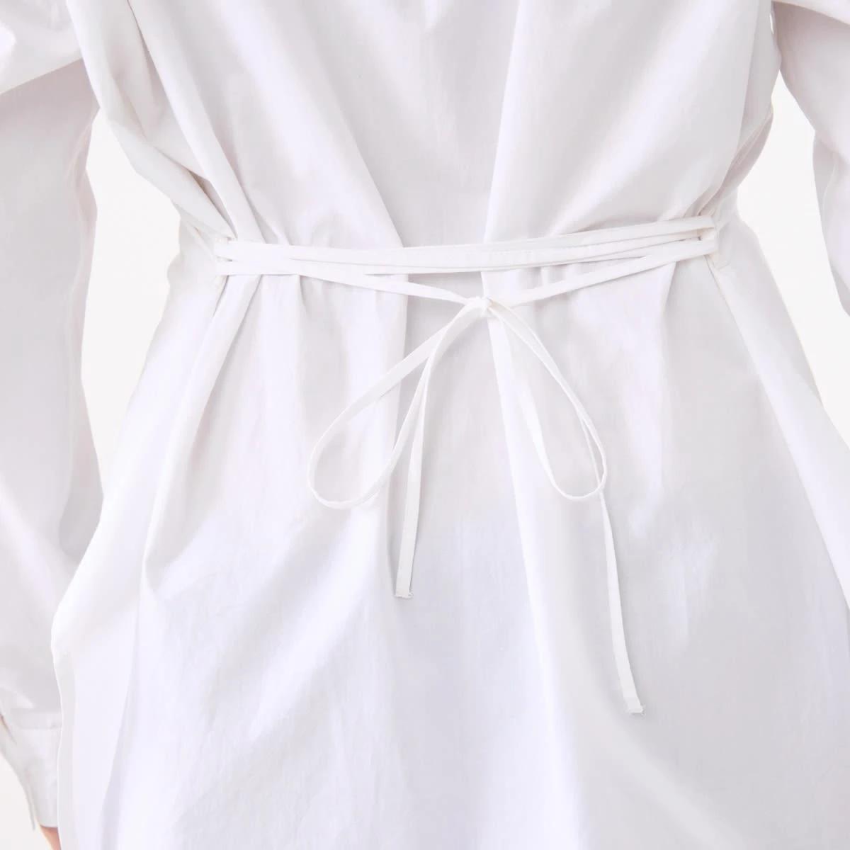 8 Long Sleeve Tie Back Detail Shirt White, 8 of 8