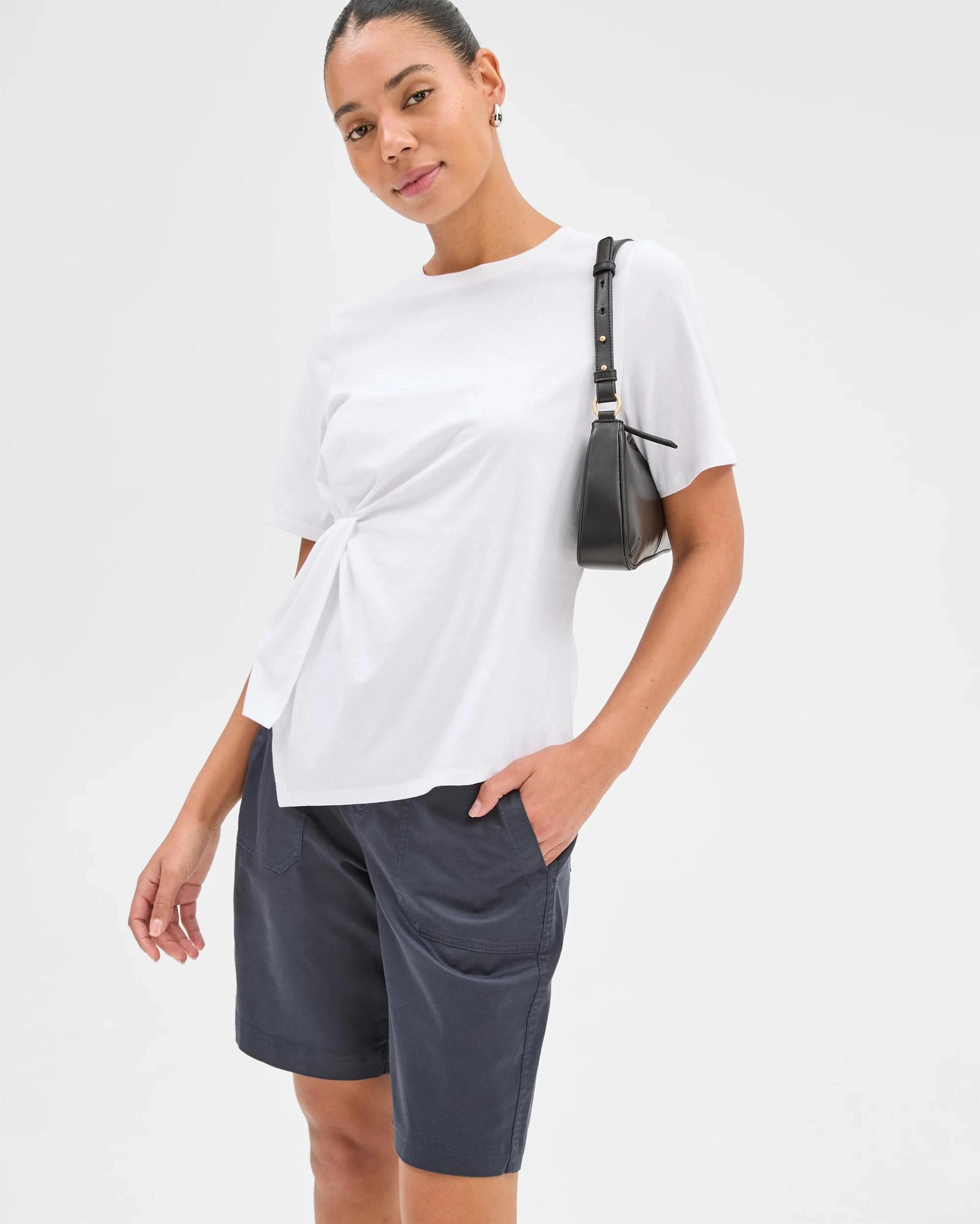 3 Target Ribbed Waist Shorts GRAPHITE, 3 of 5