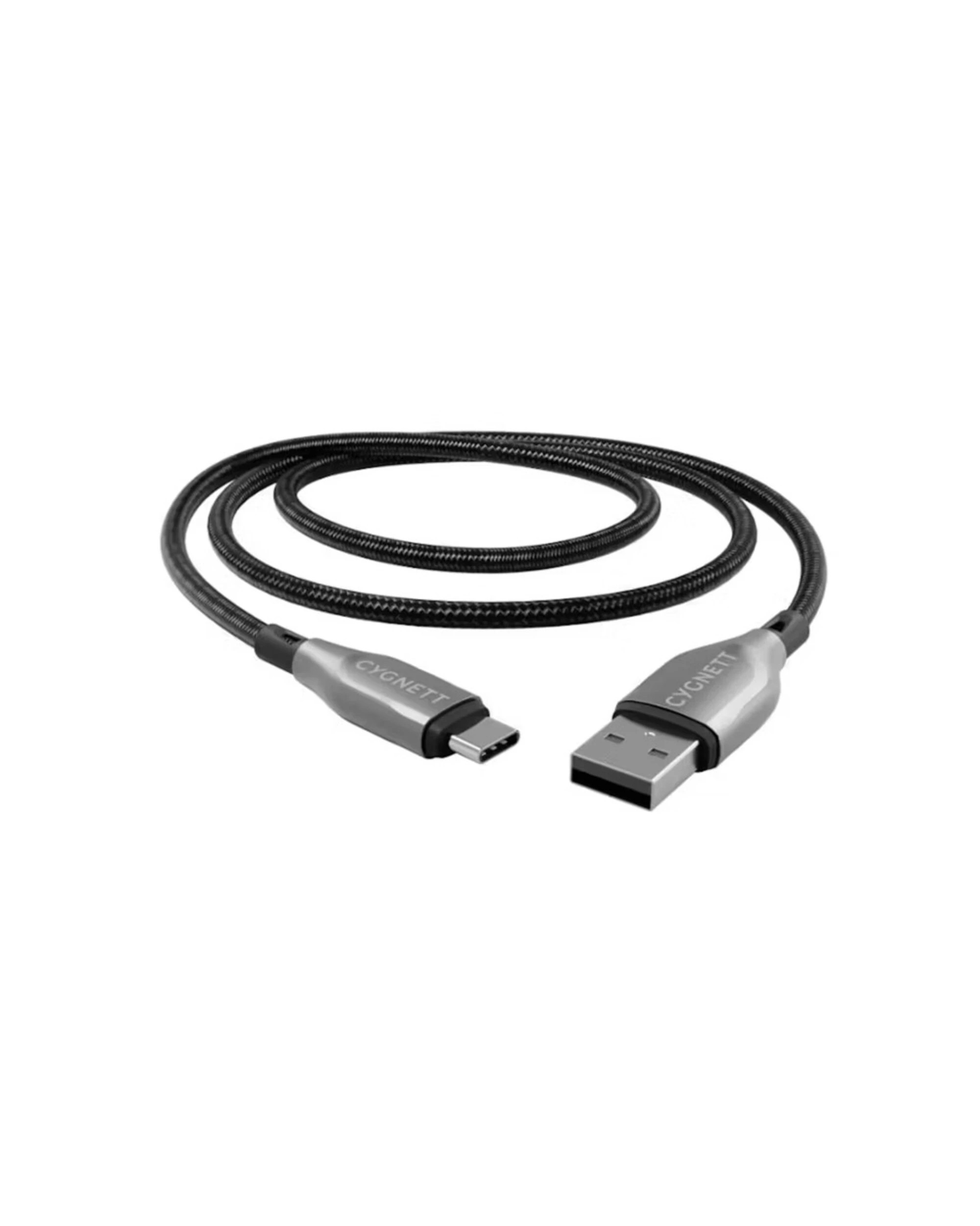 1 Cygnett - Armoured 2m USB-C to USB-A Cable - Black, 1 of 2