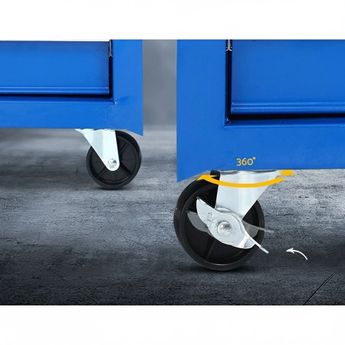 4 Giantz 7 Drawer Tool Box Cabinet Chest Trolley Storage Garage Toolbox - Blue, 4 of 5