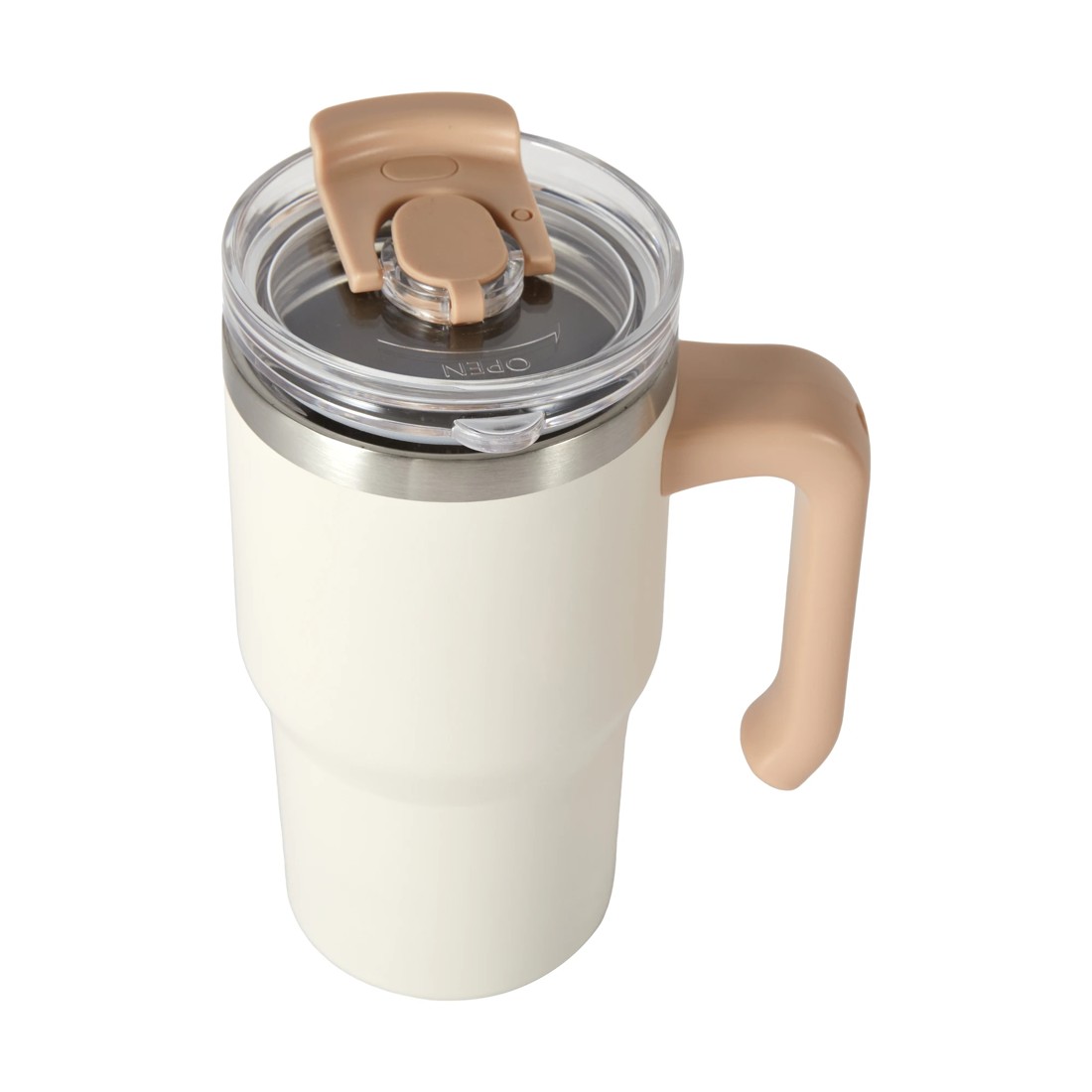 2 600ml Cream Tumbler with Handle, 2 of 8