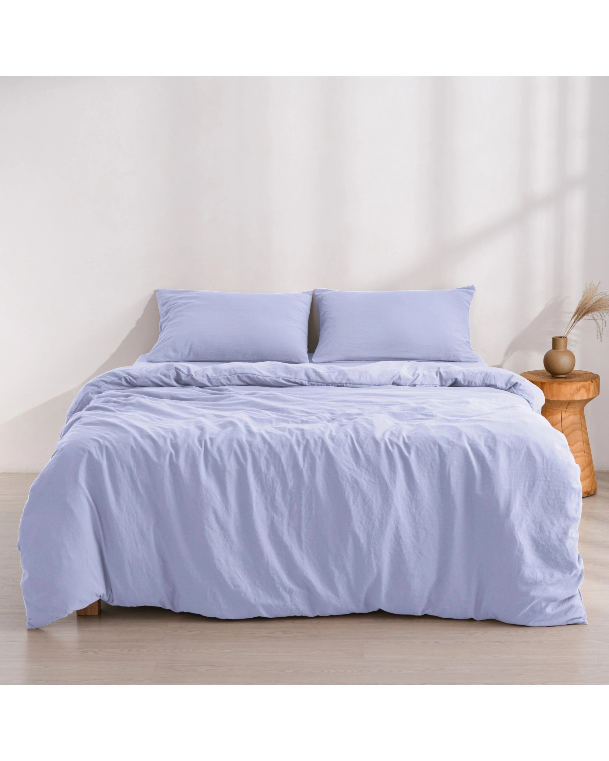 1 Dreamaker Superfine Washed Microfibre Quilt Cover Set - Super King Bed - Lilac, 1 of 6