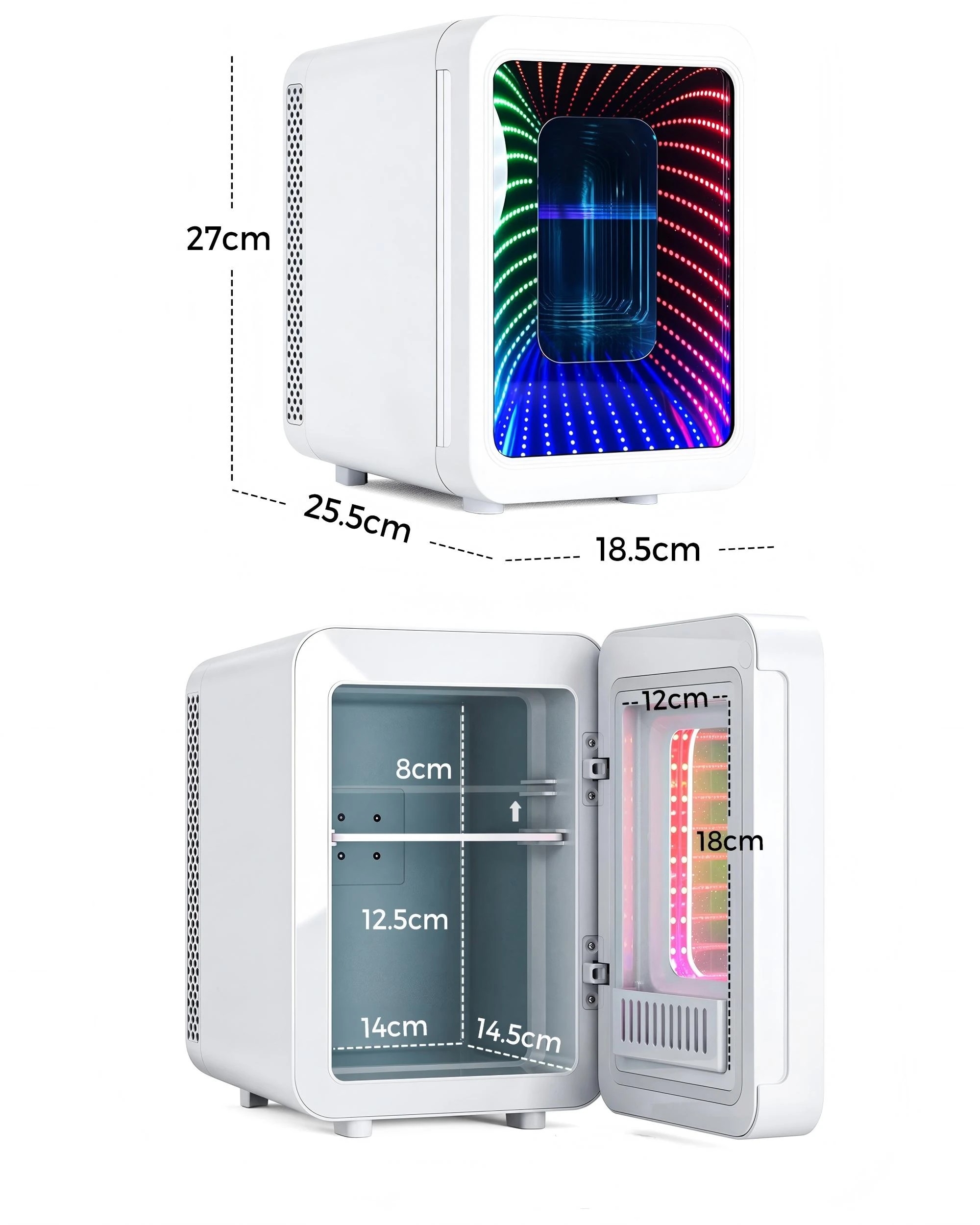 6 Advwin Mini Fridge 4 Liter Small Refrigerator With LED Light, 6 of 7
