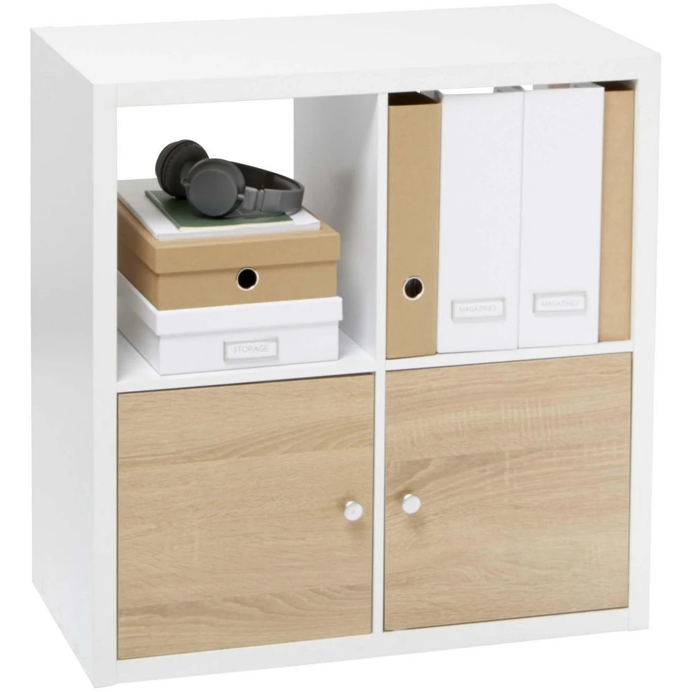 2 Horsen Cube Insert With Door Oak Storage Cubes & Containers, 2 of 8