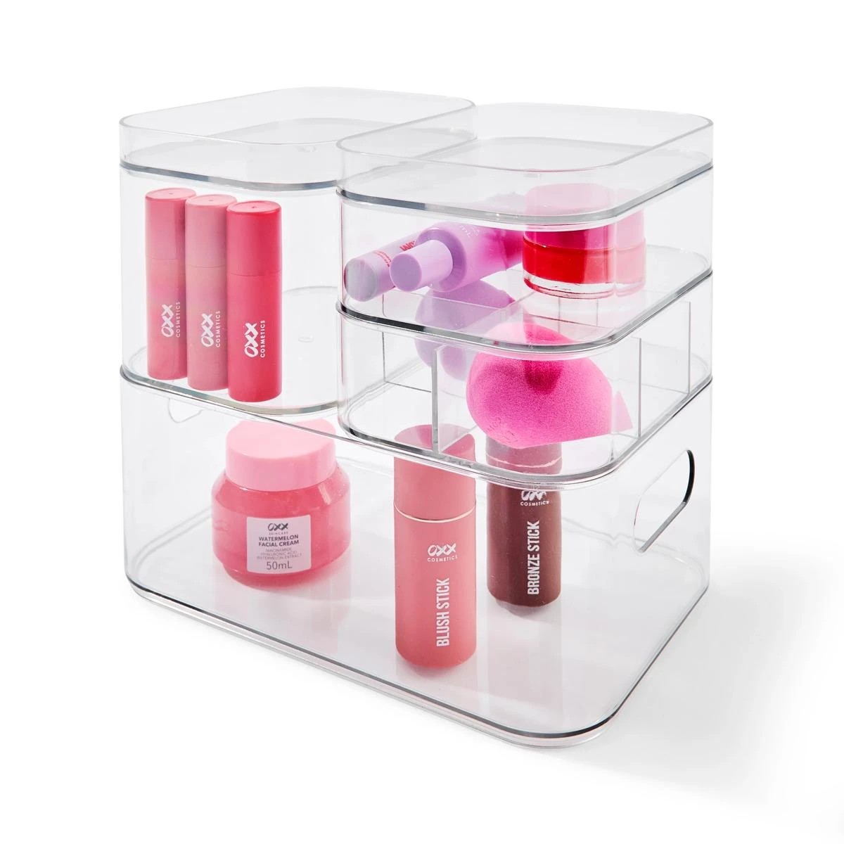 1 Set of 4 Drawer Organisers - Clear, 1 of 7
