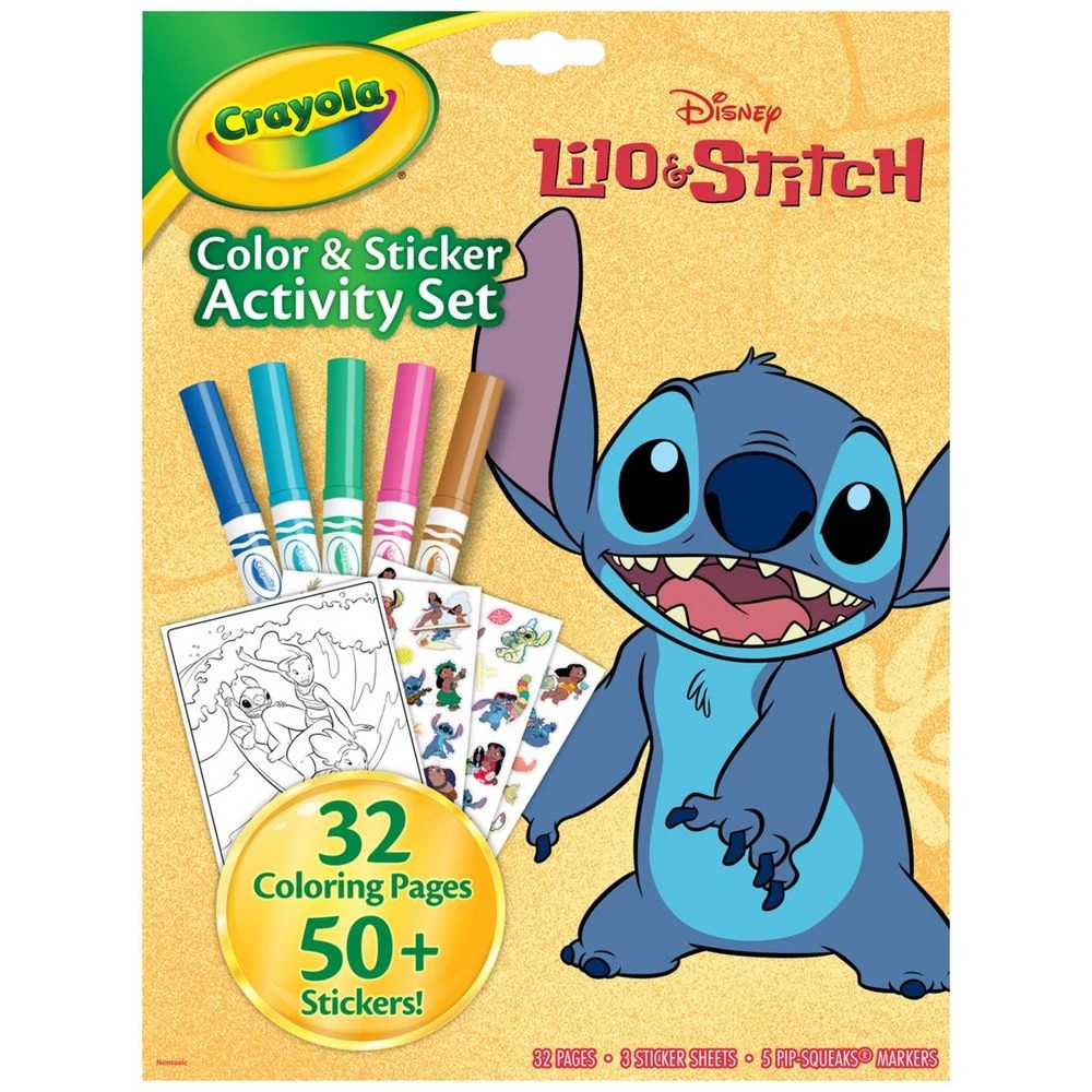 1 Lilo & Stitch Colour & Sticker Activity Set 32 Pages, 1 of 1