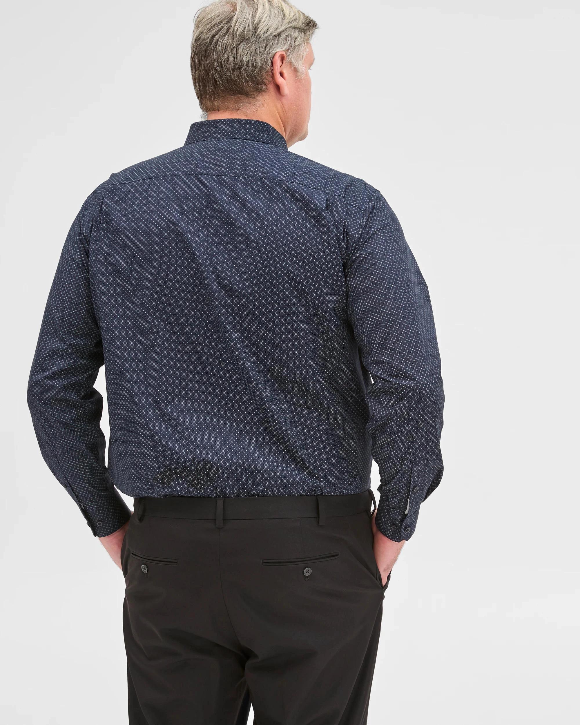 5 Target Plus Size Geo Print Business Shirt NAVY GEO, 5 of 5