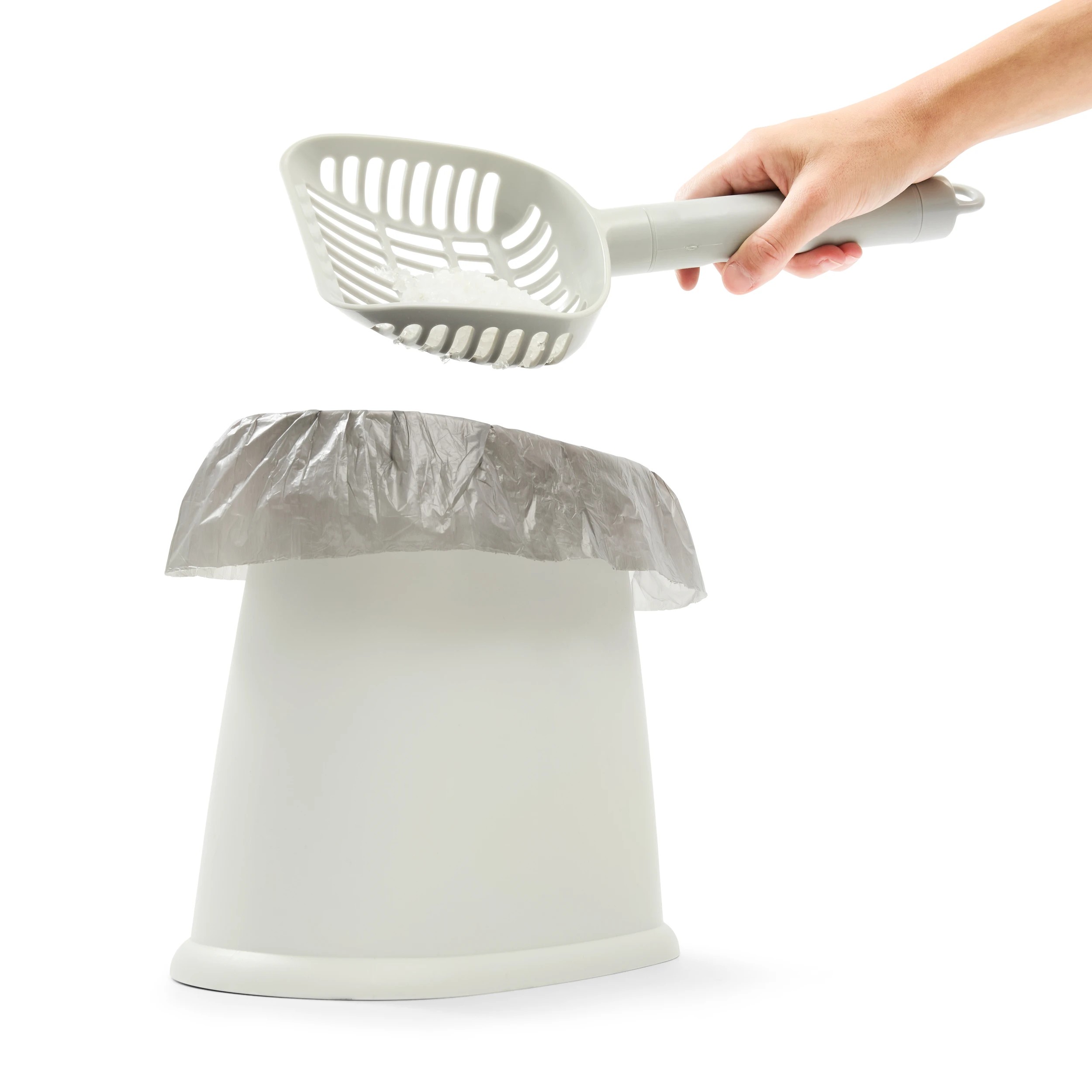 1 Cat Litter Waste Bin - Grey, 1 of 10