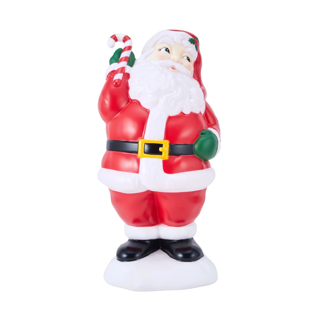 3 Battery Operated LED Light Up Blow Mold Santa, 3 of 7