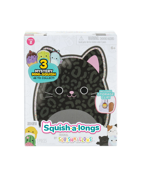 5 Piece Original Squishmallows Squish-A-Longs Clip-A-Long Mini-Squish - Assorted