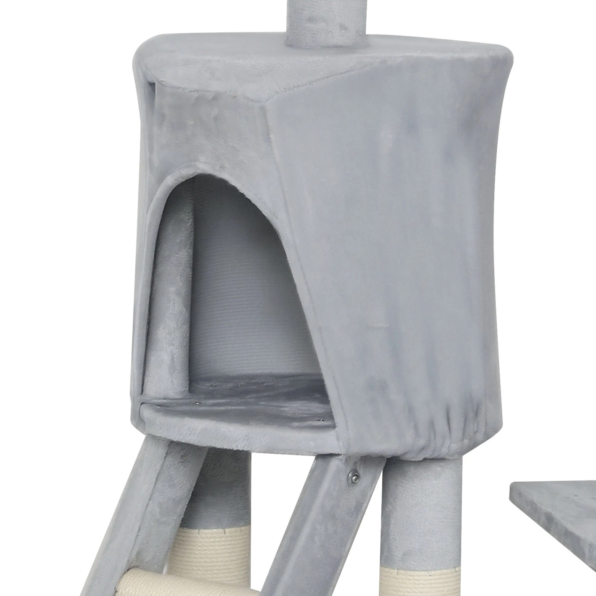 6 Pawz Cat Tree Scratching Post  143cm - Grey, 6 of 9