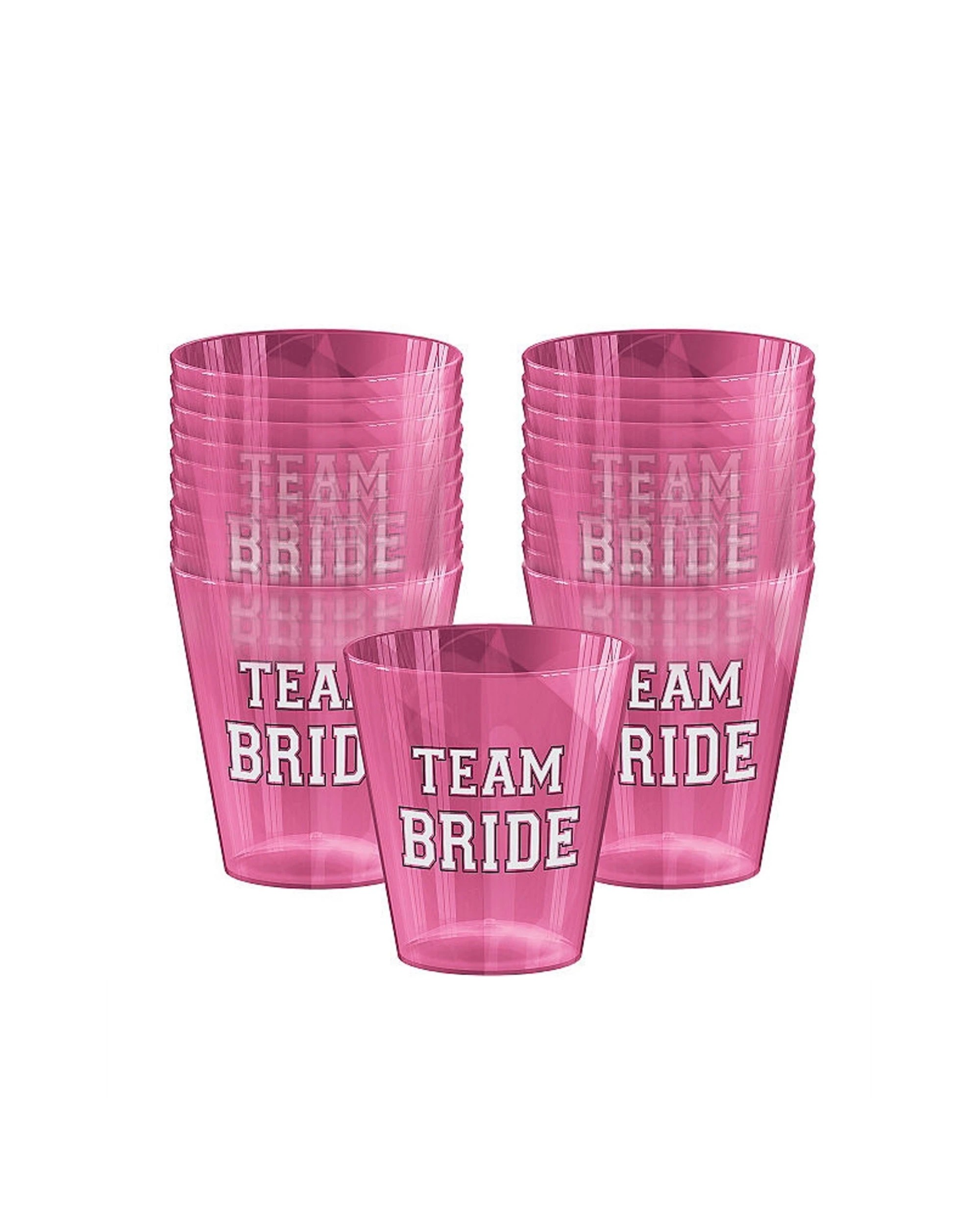 1 Anagram Team Bride Plastic Shot Glasses Pack of 40, 1 of 1