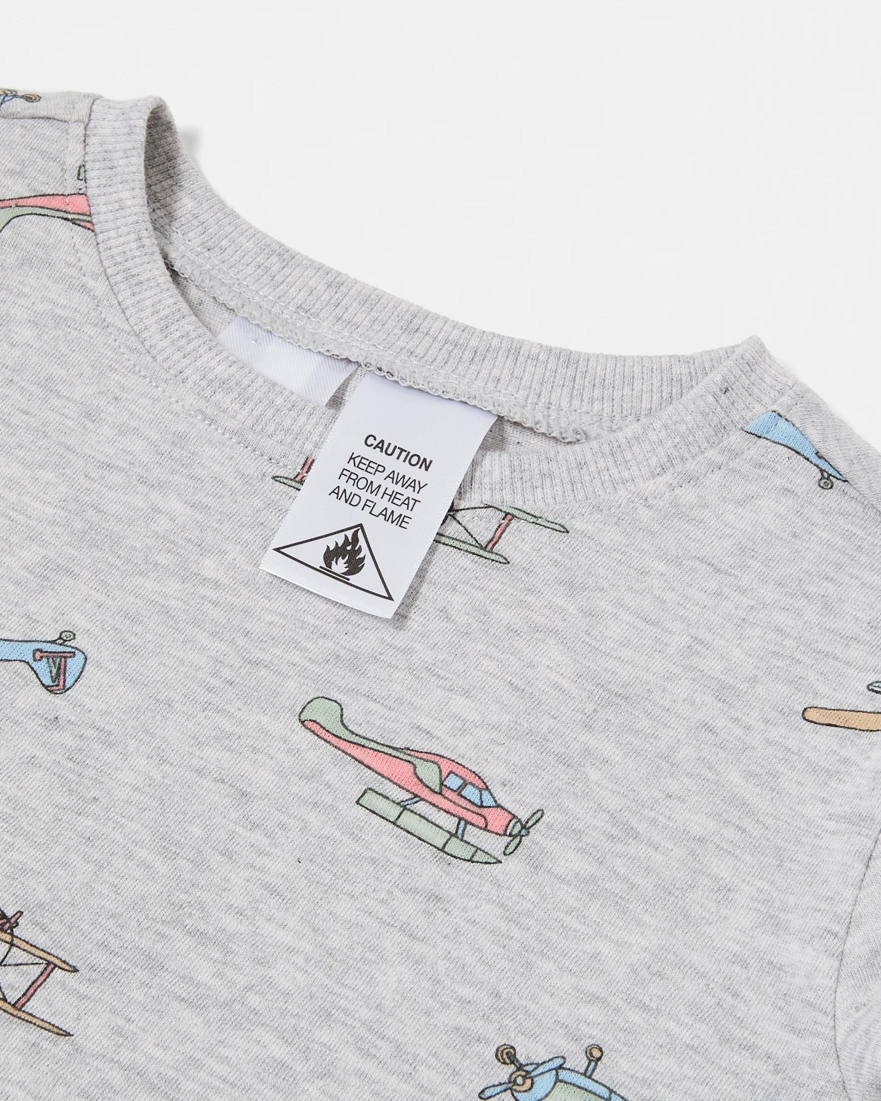 3 Short Sleeve Pyjama Set COLOURFUL PLANES, 3 of 4