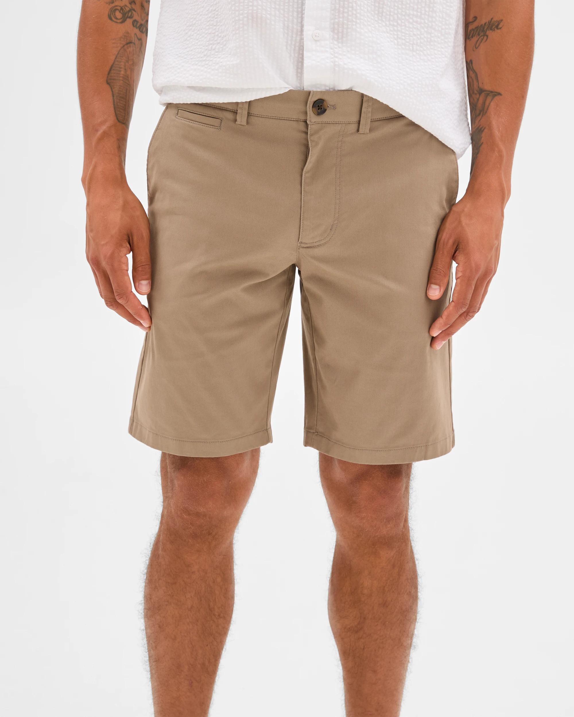 3 Target Australian Cotton Regular Stretch Chino Shorts WALNUT, 3 of 6