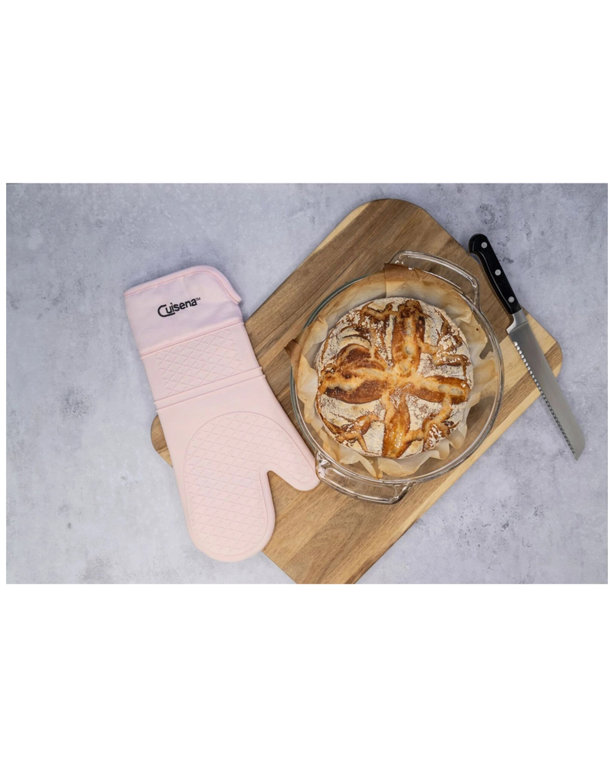 5 Cuisena Silicone and Fabric Oven Glove, Heat Resistant, Comfortable Grip, Pink - Pink, 5 of 5