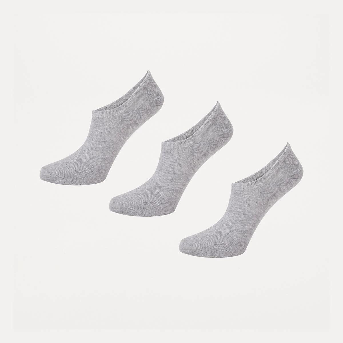 1 3 Pack Sneaker Socks Grey Marle, 1 of 4