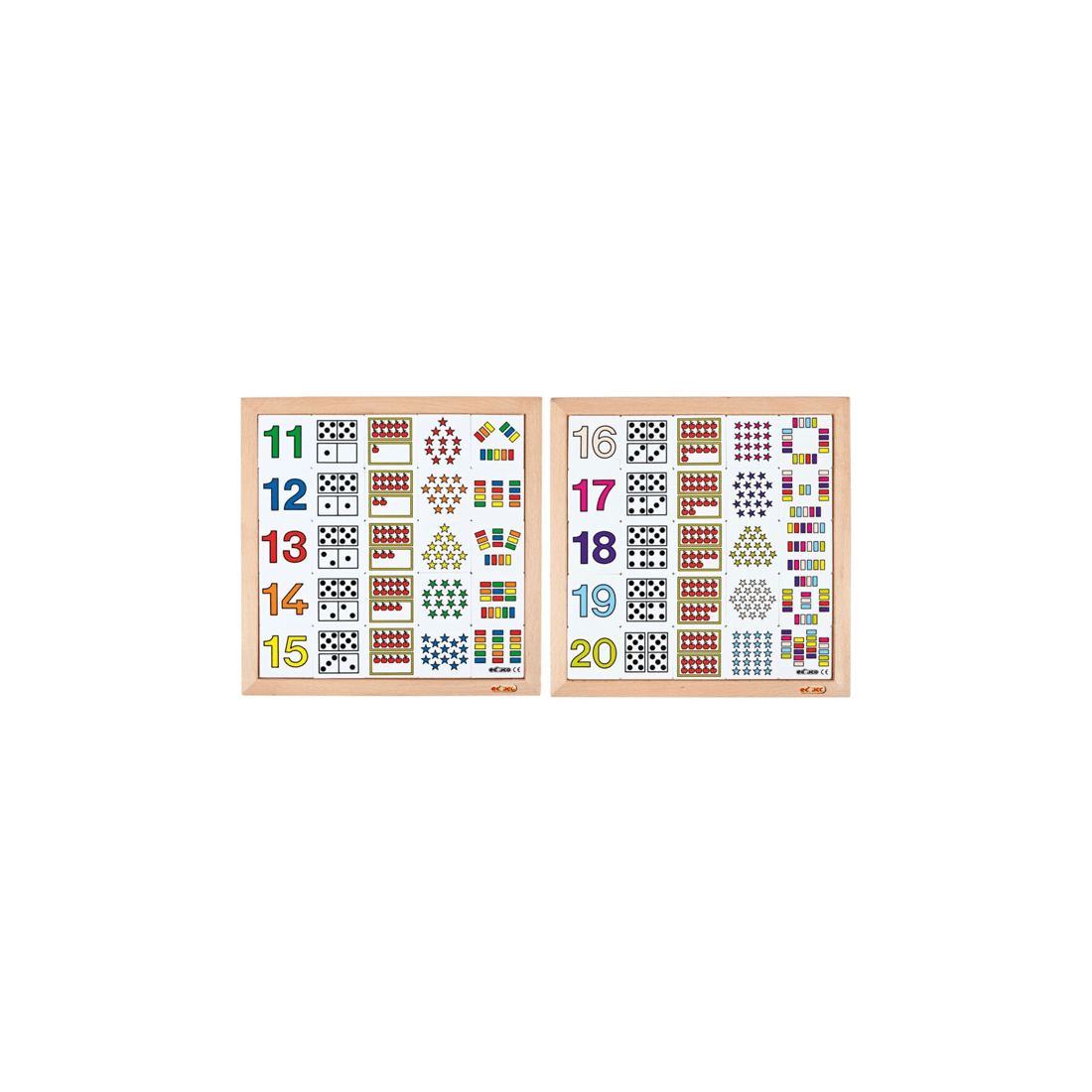1 EDUCO Counting Diagram 11 - 20 Skills Educational Toy - Counting Tiles - Multi, 1 of 2