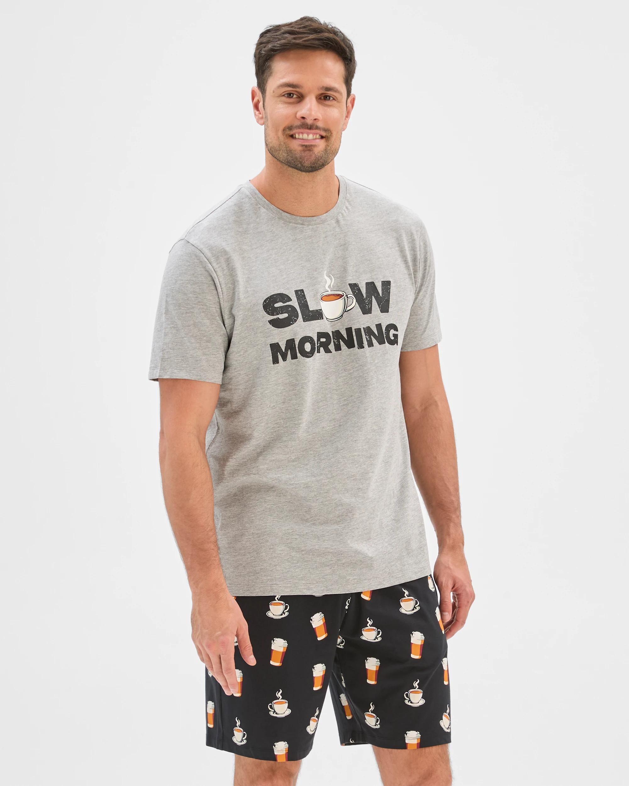 2 Maxx Australian Cotton Blend Sleep T-Shirt GREY SLOW MORNING, 2 of 6