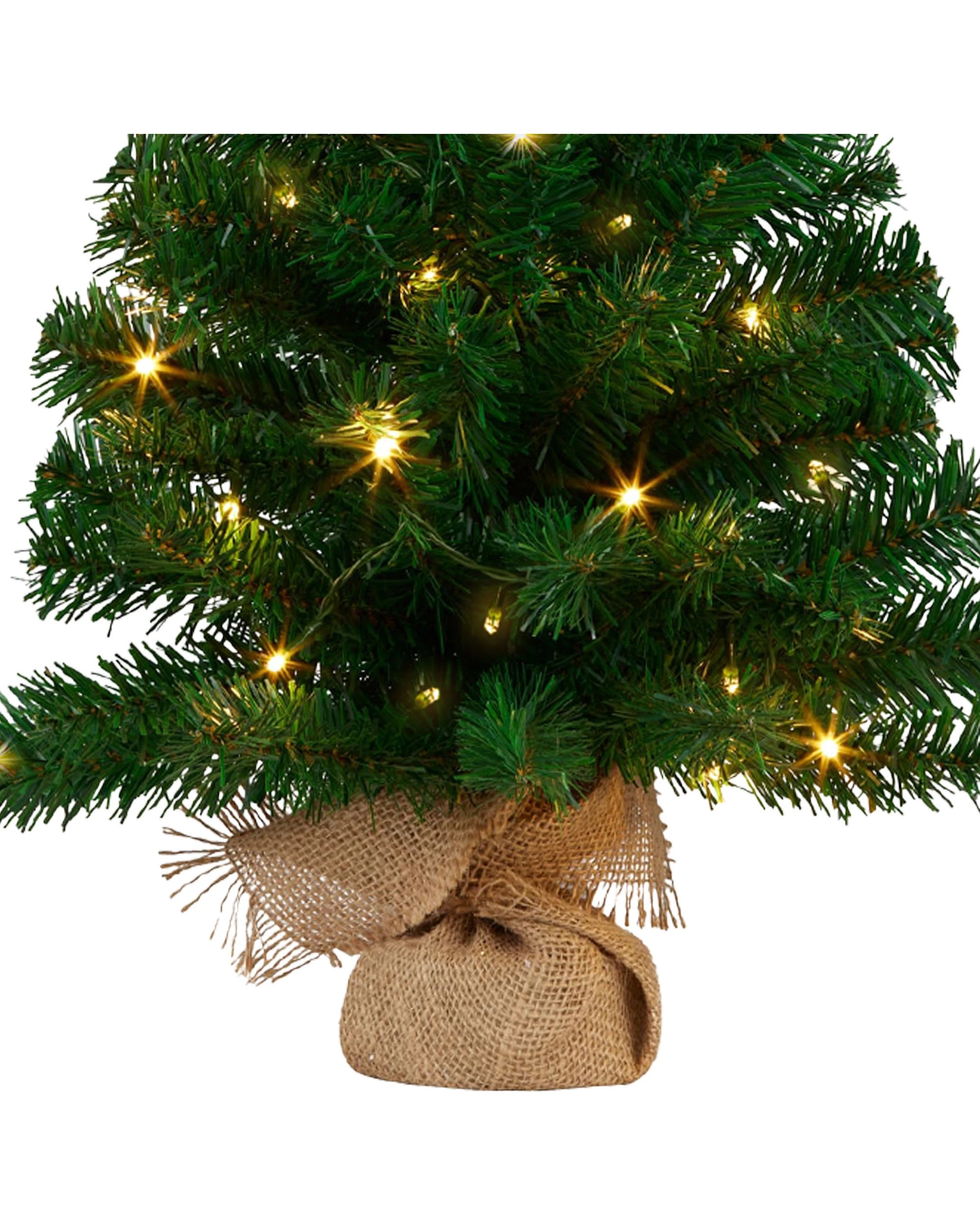 2 Christabelle 61cm Christmas Tree Chadwick Green Pre-Lit LED Lights Tabletop Mini Small, 2 of 5