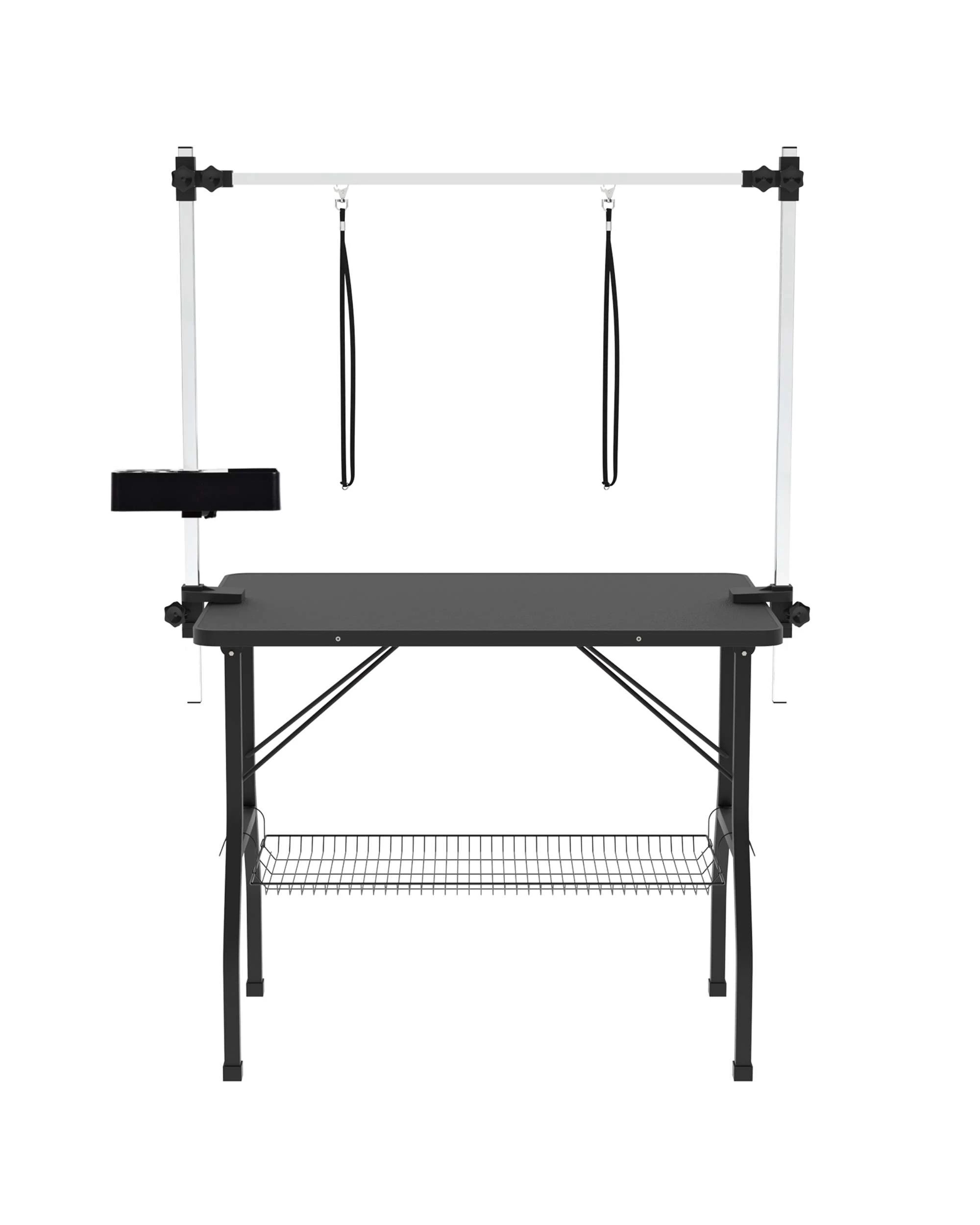 5 Advwin Pet Grooming Table with Storage Basket & Pet Hair Dryer, Height Adjustable Anti‑Slip Grooming Set, 5 of 10
