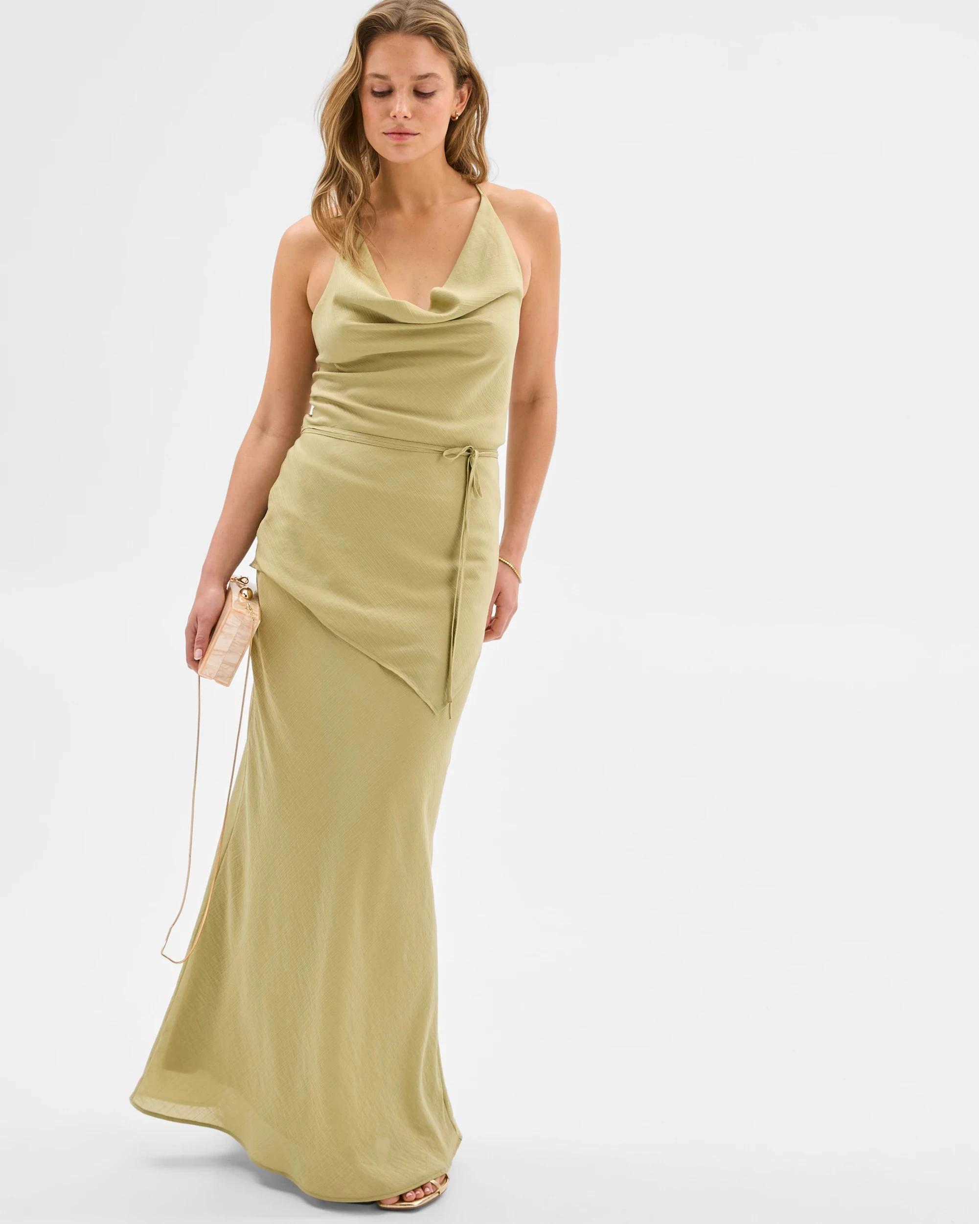 3 Fit and Flare Midi Skirt - Lily Loves CHARTREUSE, 3 of 6