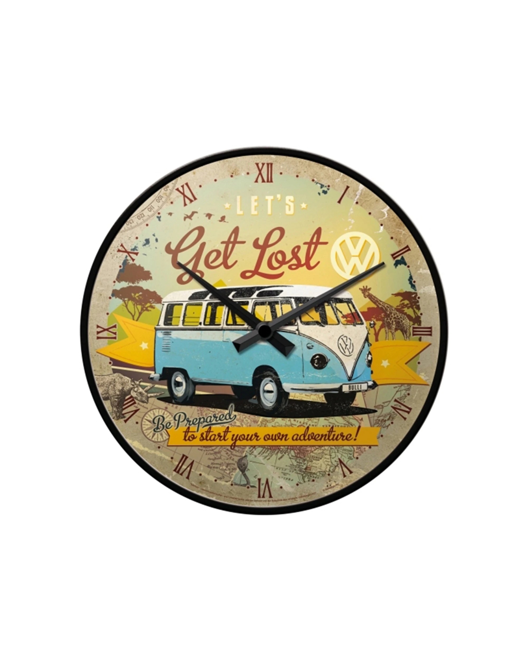 1 Nostalgic-Art Wall Clock Retro 30cm - VW Get Lost Design, 1 of 3